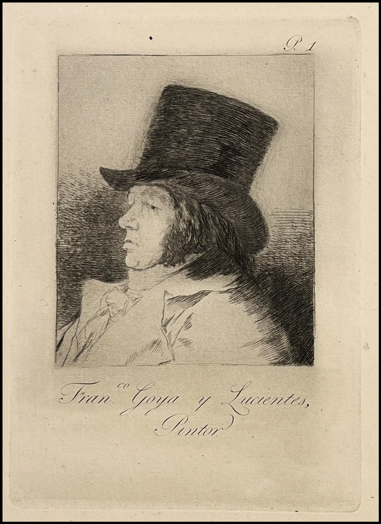 GOYA - (LOS CAPRICHOS Nº1 AUTORETRATO) - EDICIÓN IND