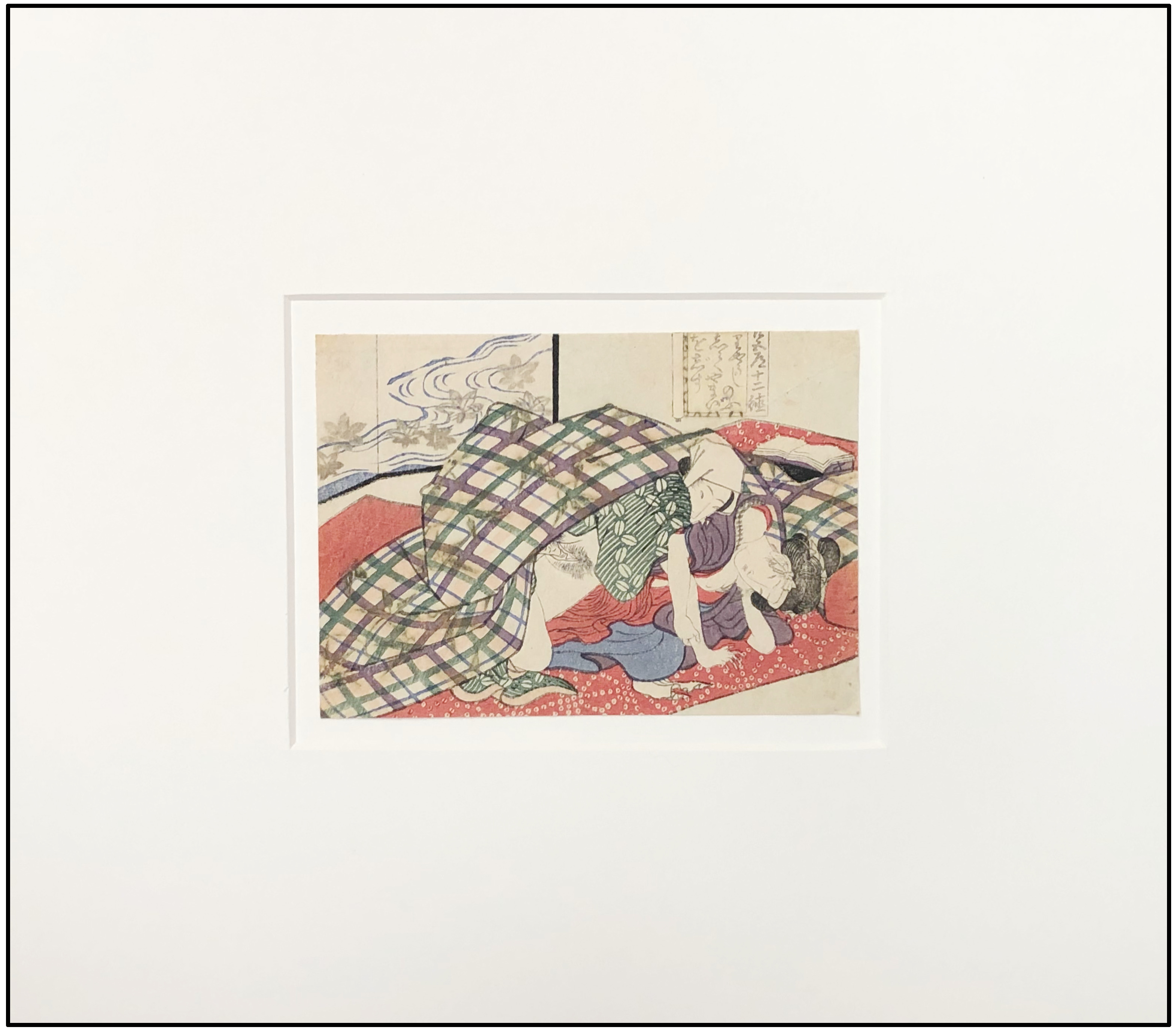 ESCUELA DE UTAGAWA - ESCENA ERÓTICA (SHUNGA) - C. 1820
