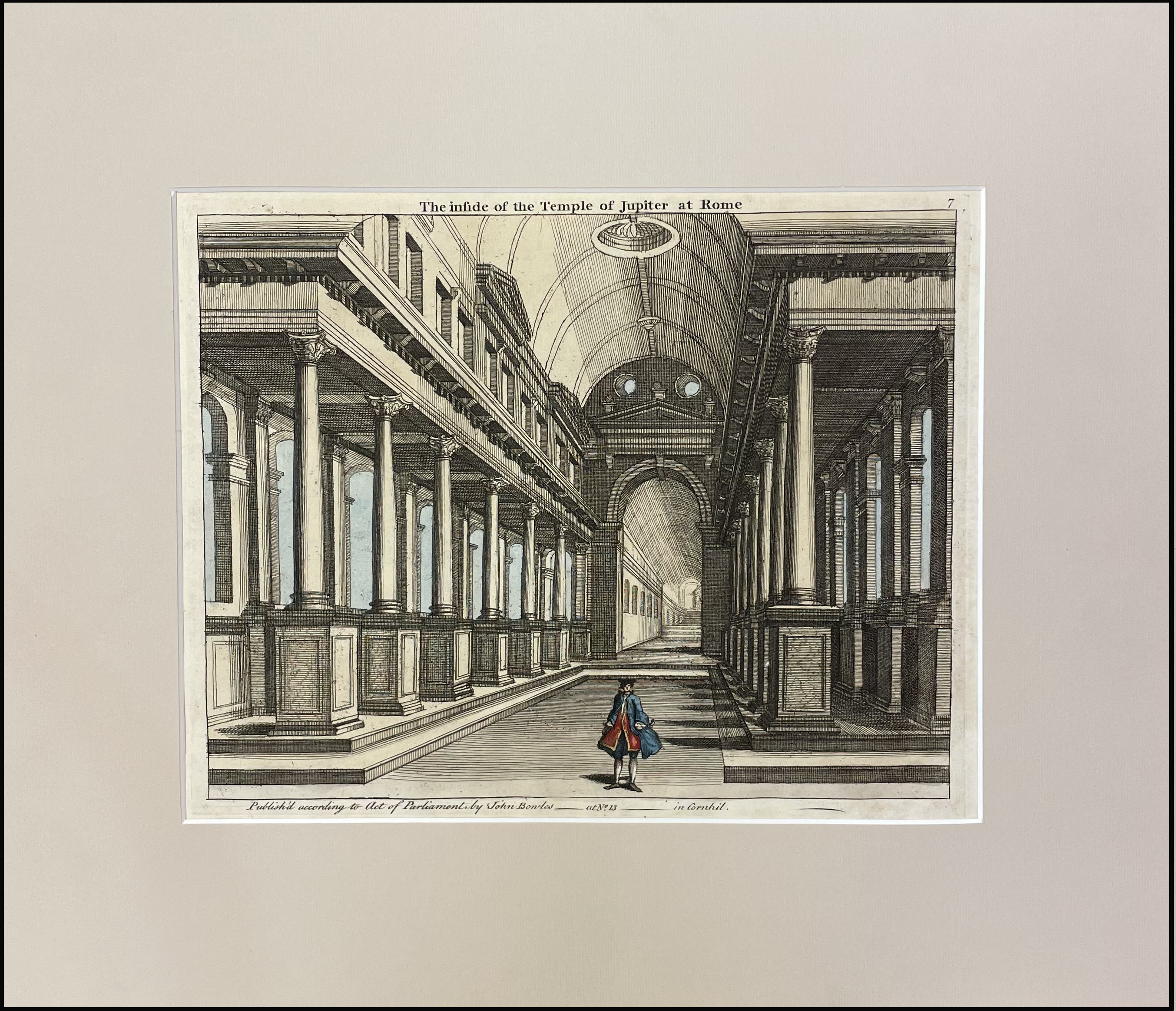 INTERIOR DEL TEMPLO DE JUPITER EN ROMA (C. 1750) / THE INSIDE OF THE TEMPLE OF JUPITER AT ROME.