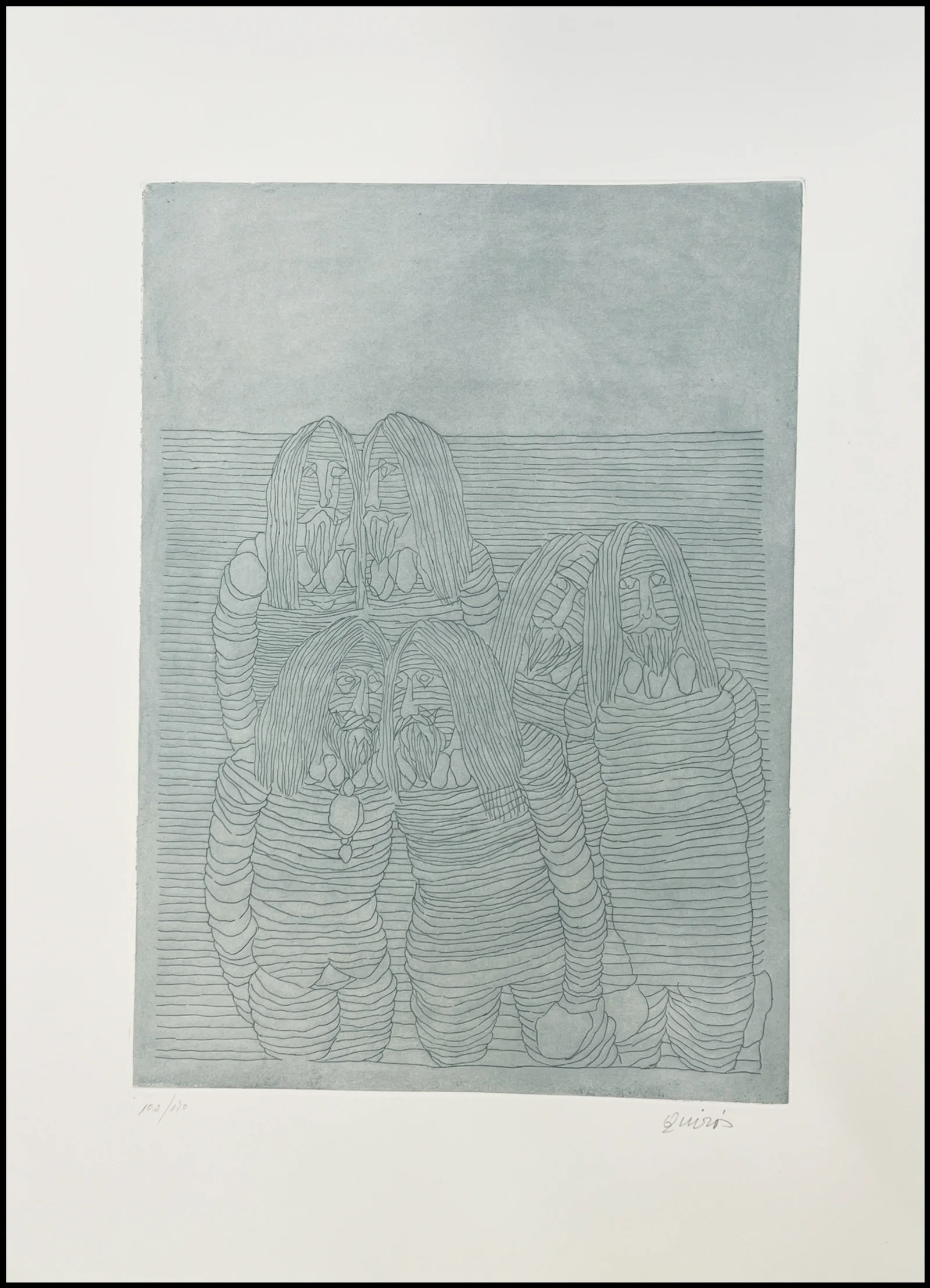 ANTONIO QUIROS - POEMAS DE QUEVEDO (AGUAFUERTES) - 1980