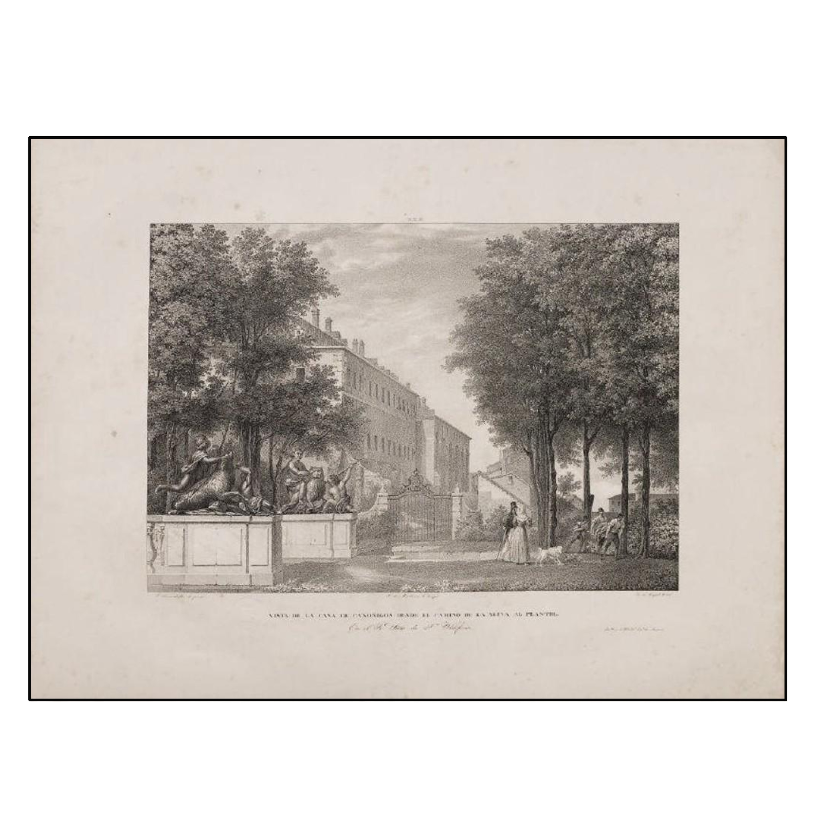 VISTA DE LA CASA DE LOS CANONIGOS DESDE EL CAMINO DE LA SELVA AL PLANTEL