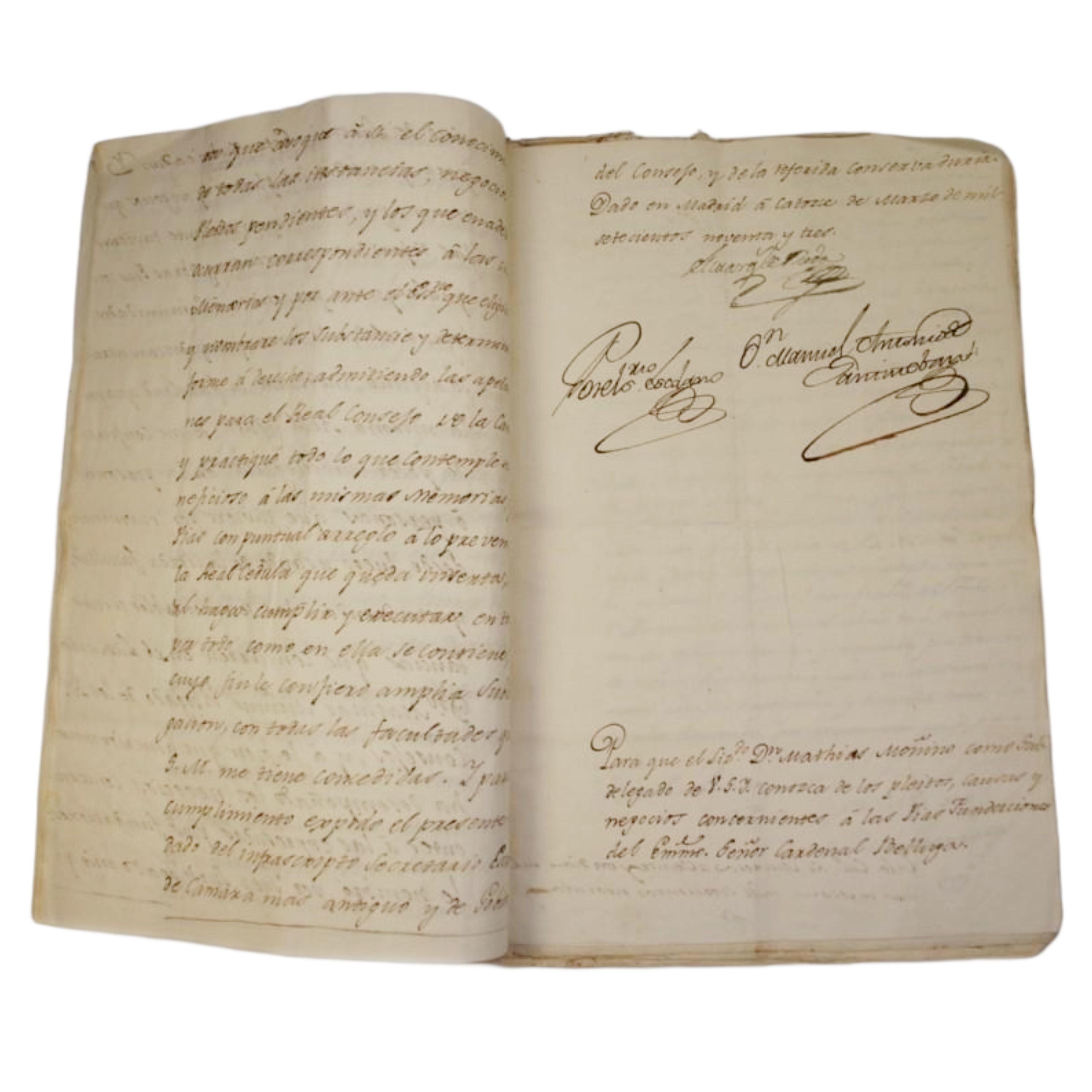 CARDENAL BELLUGA - NOMBRAMIENTO DE JUECES PARA LA GESTION DE BIENES - 1793