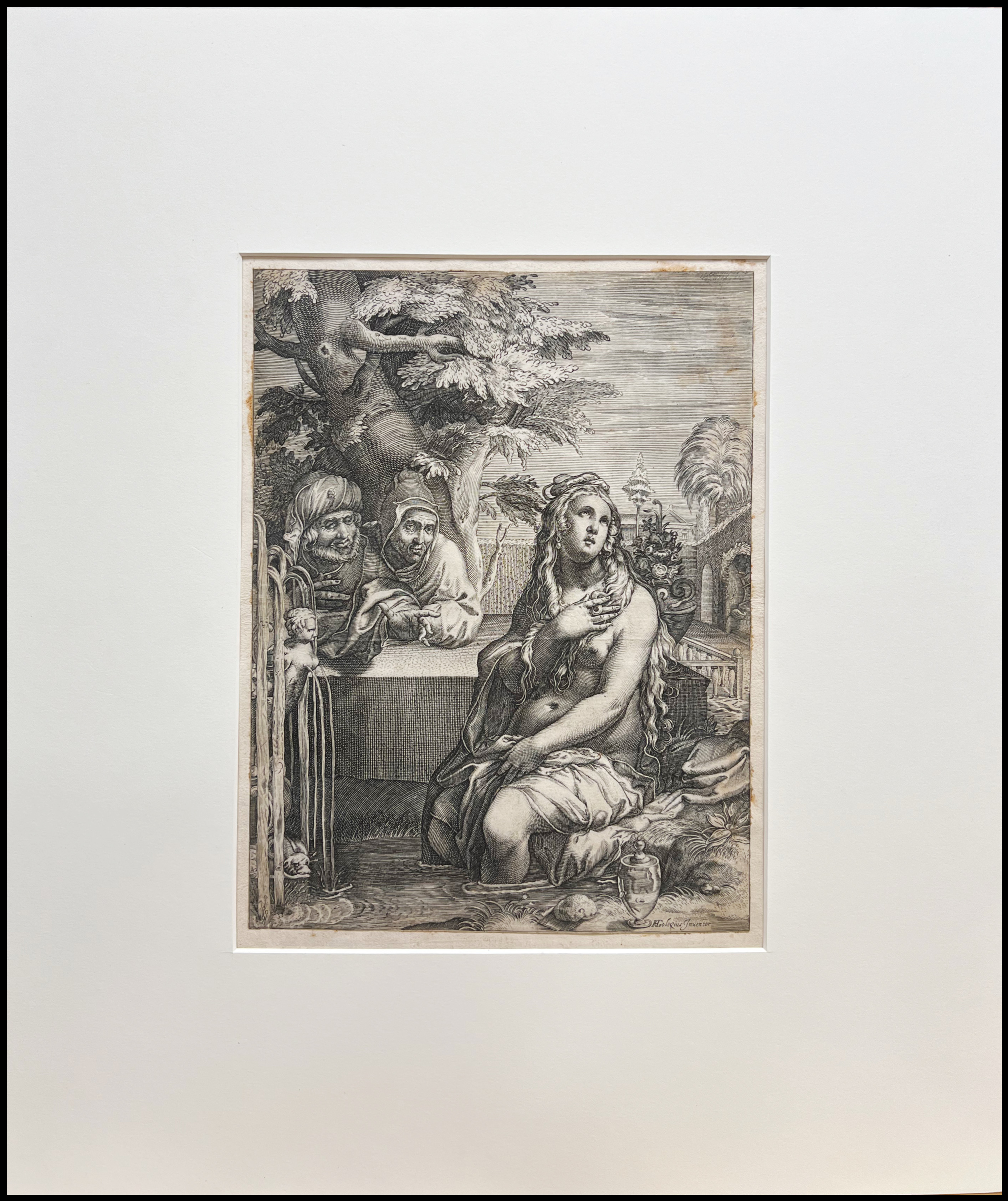 HENDRICK GOLTZIUS - SUSANA Y LOS VIEJOS - C. 1598