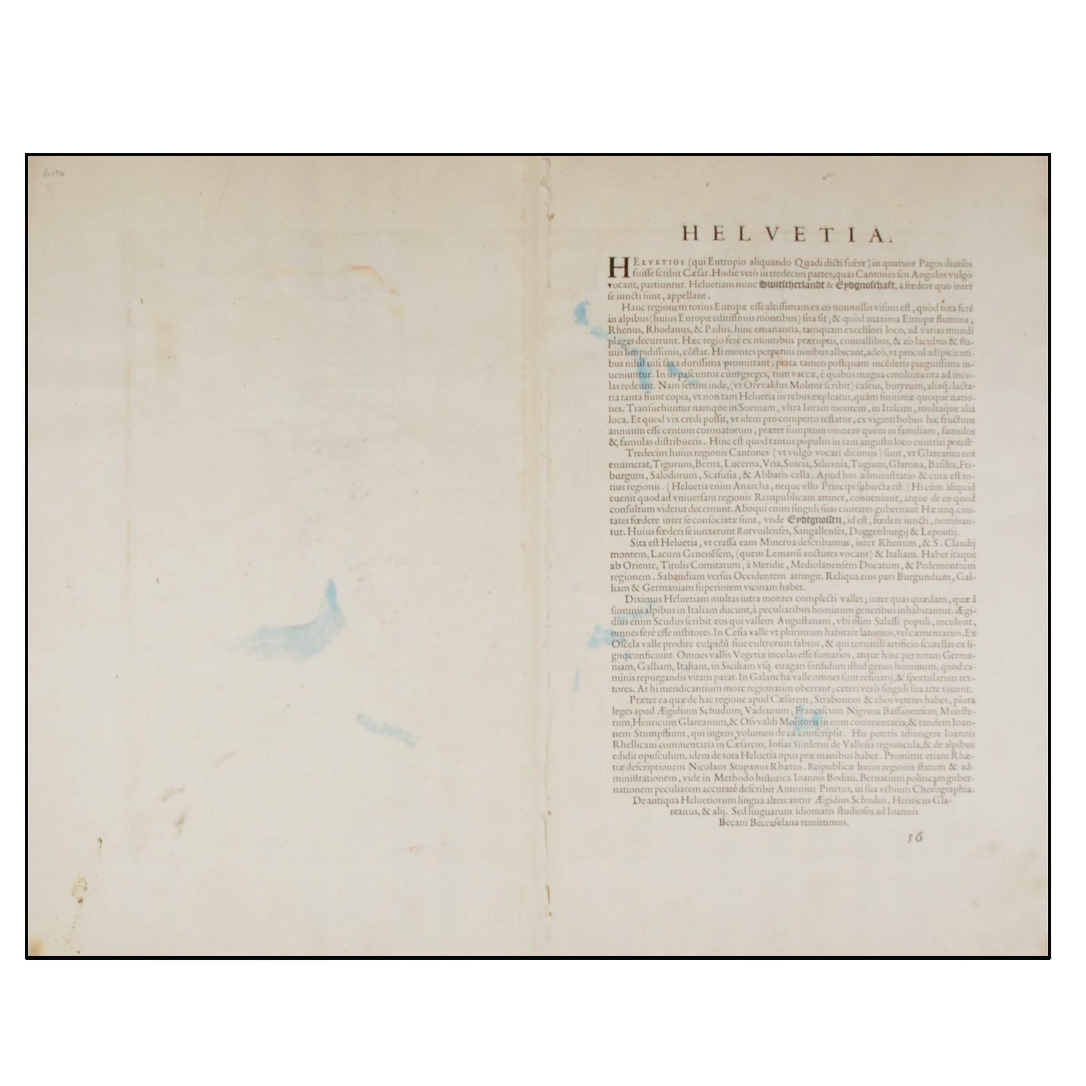 HELVETIAE DESCRIPTIO AEGIDIO TSCHUDO AUCT.