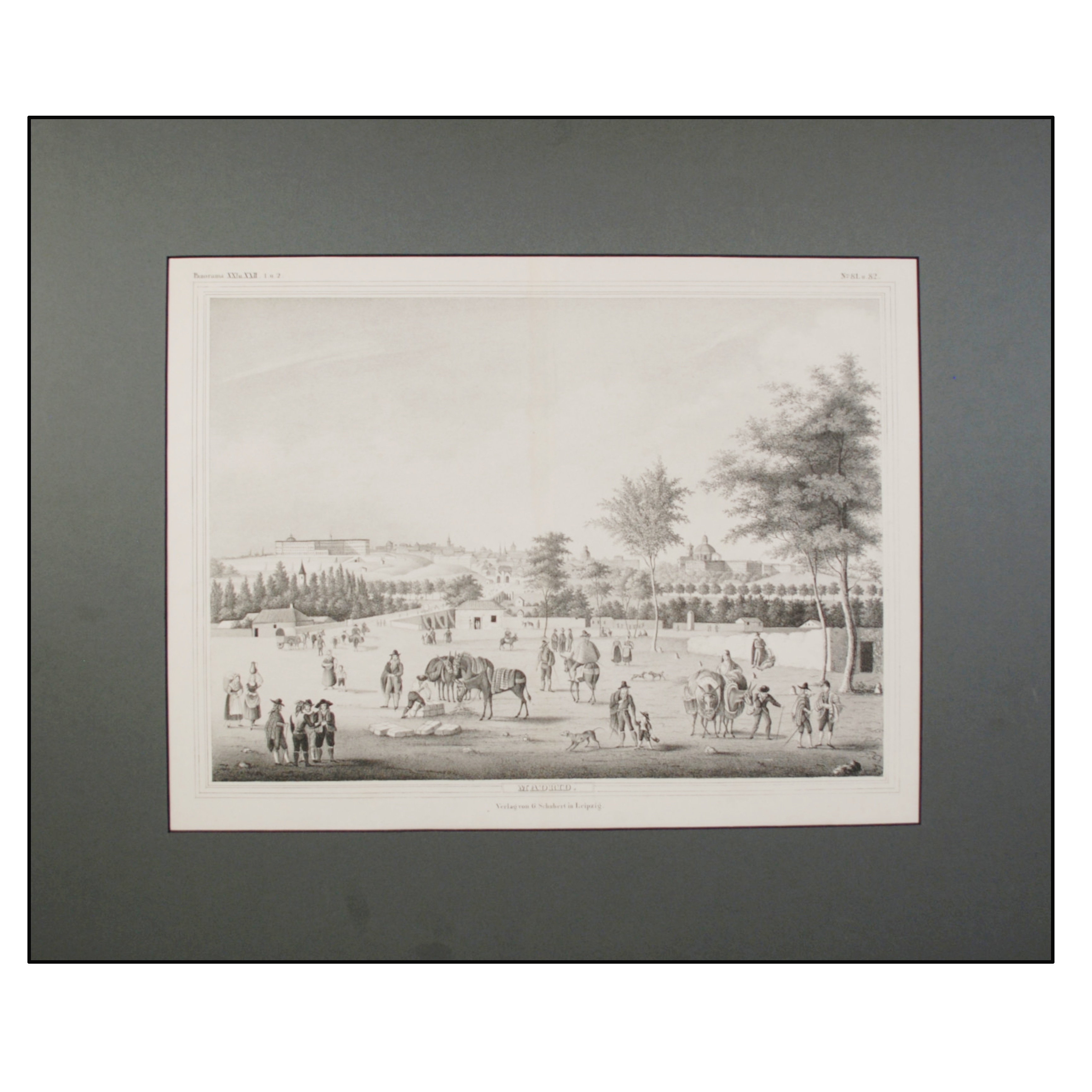 BÖHME - VISTA ANTIGUA DE MADRID (LITOGRAFÍA) - 1837