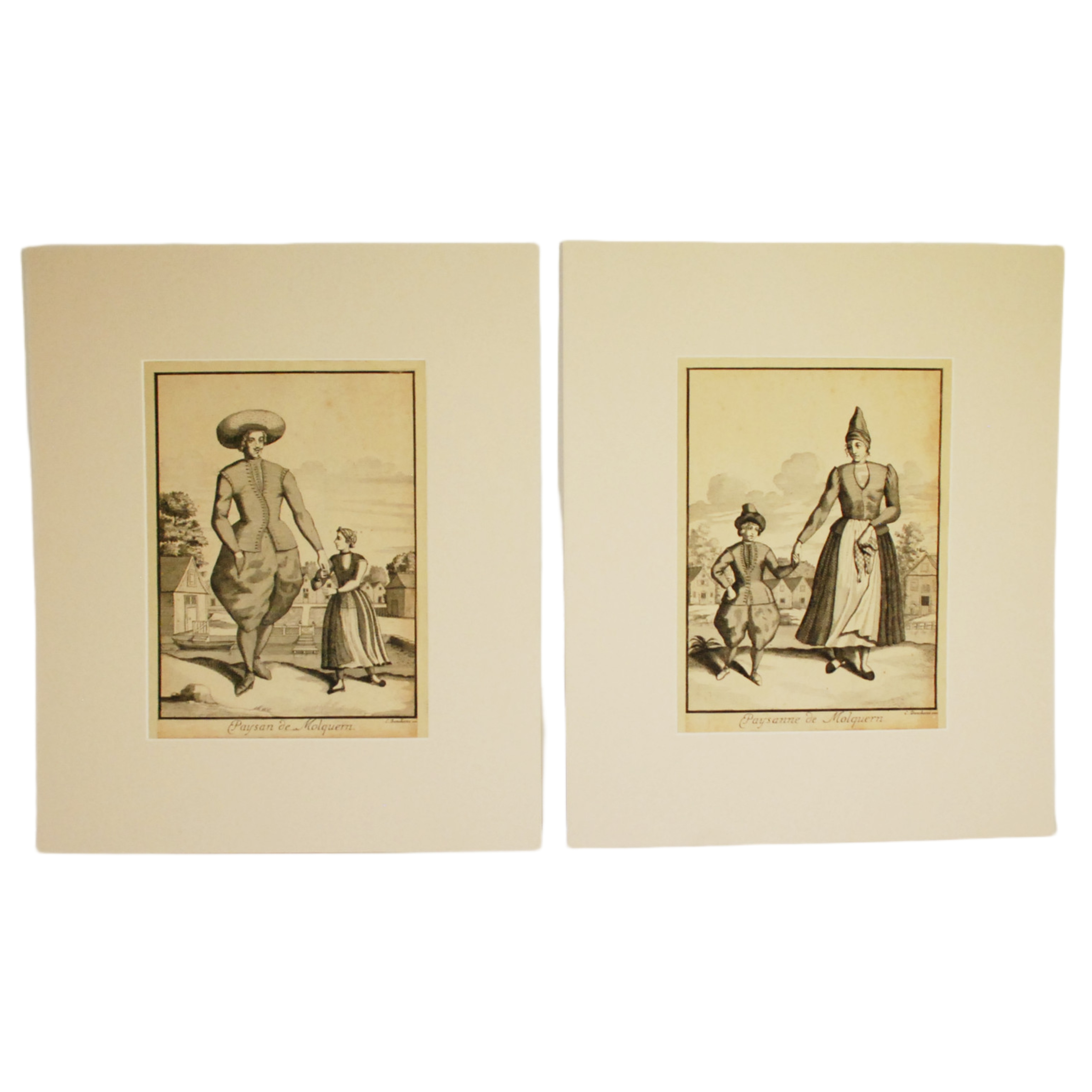 PIETER VAN DEN BERGE - PAYSAN / PAYSANNE DE MOLQUERN - C.1700