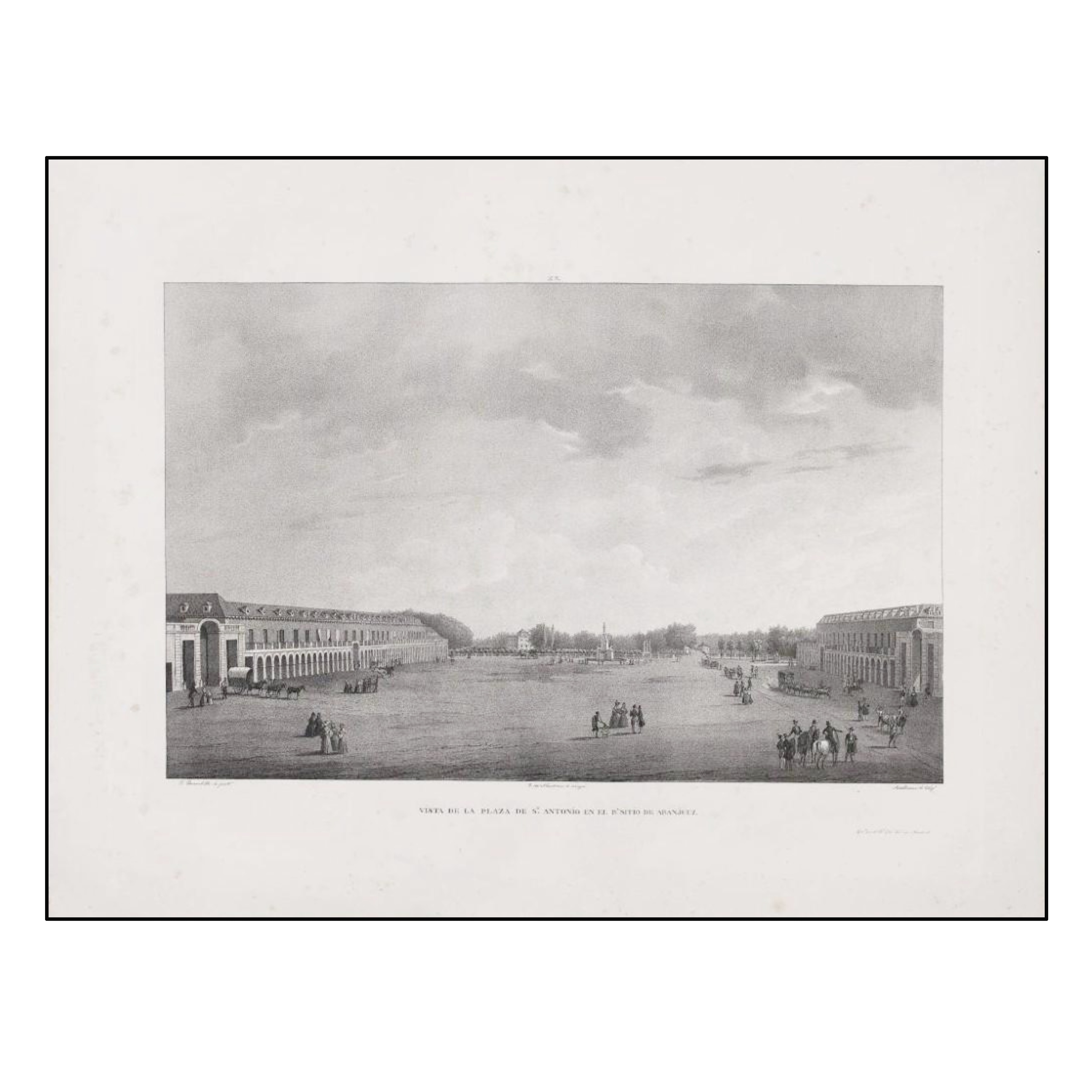 F. BRAMBILLA - PLAZA DE SAN ANTONIO DE ARANJUEZ - 1837