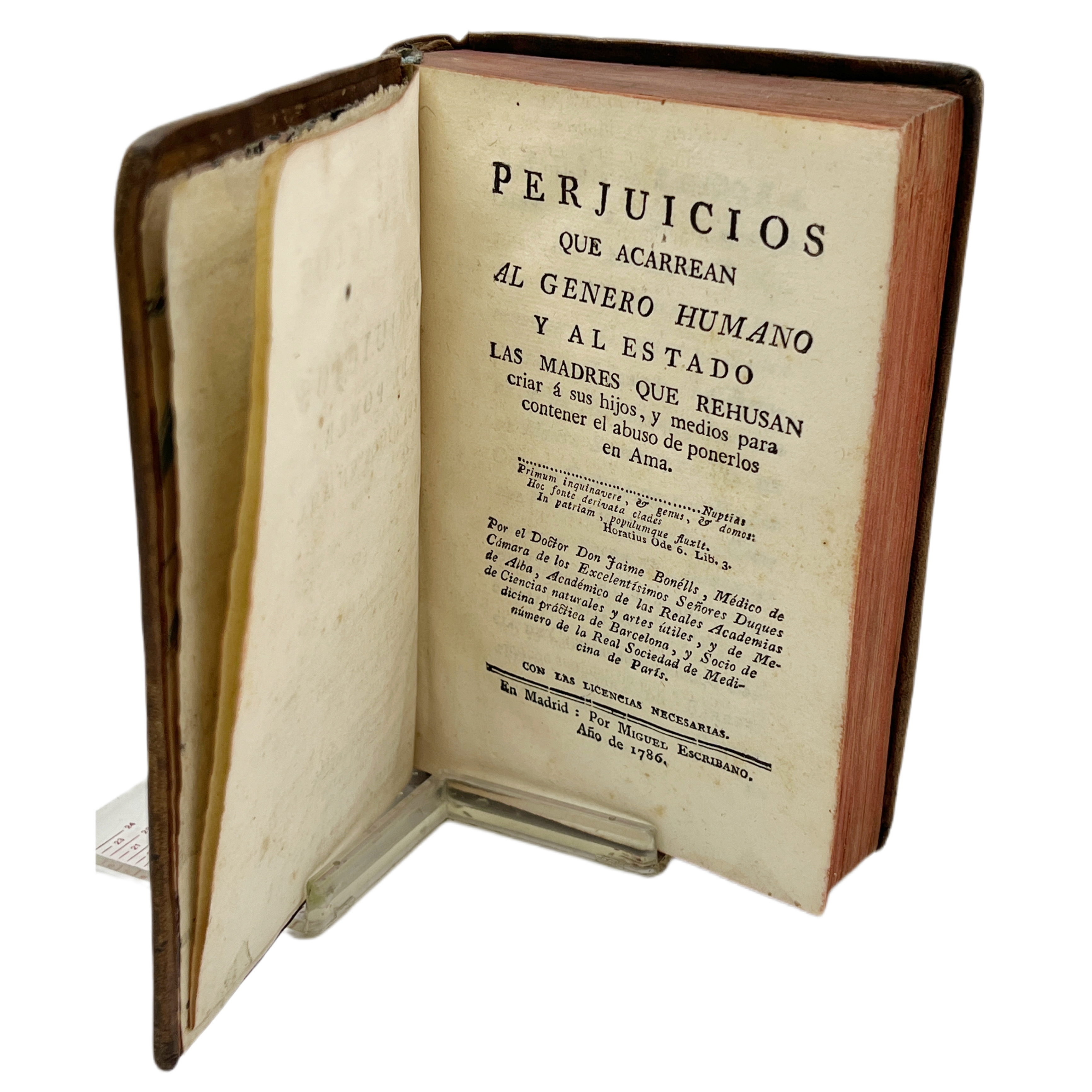 JAIME BONELLS - PERJUICIOS DE PONER NIÑOS EN AMA (1ª EDICIÓN) - 1786