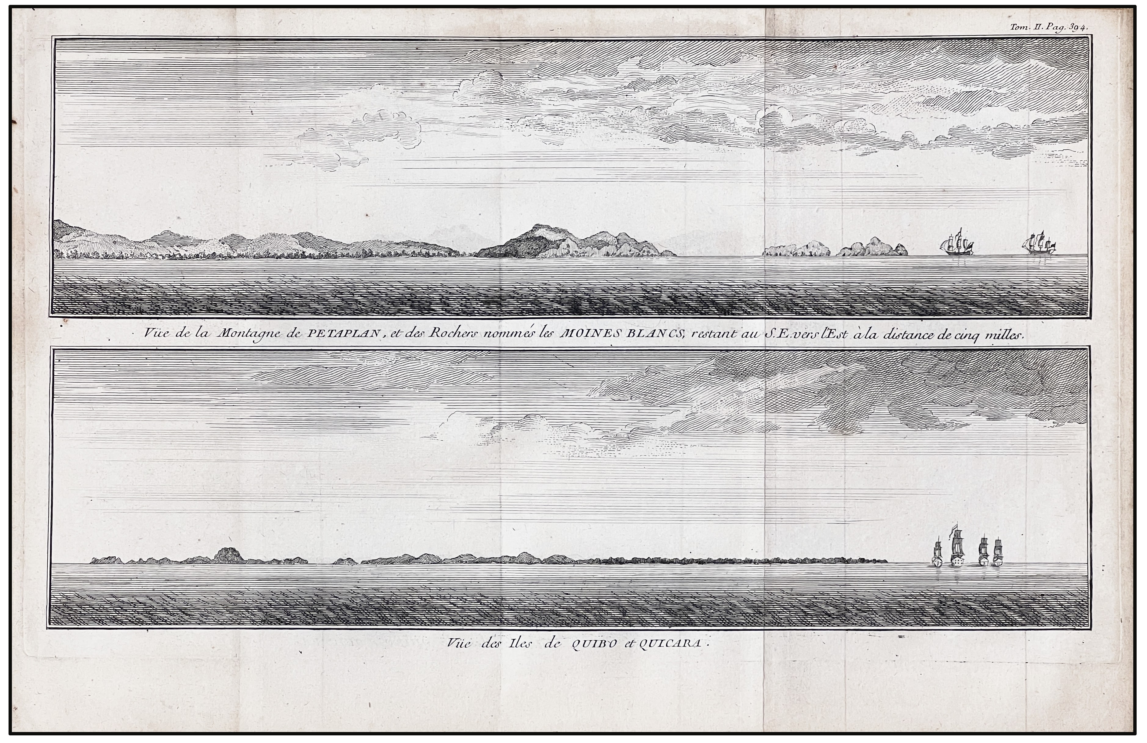GEORGE ANSON - MONTAÑA DE PETATLAN (MÉXICO) E ISLA COIBA (PANAMÁ) - 1749