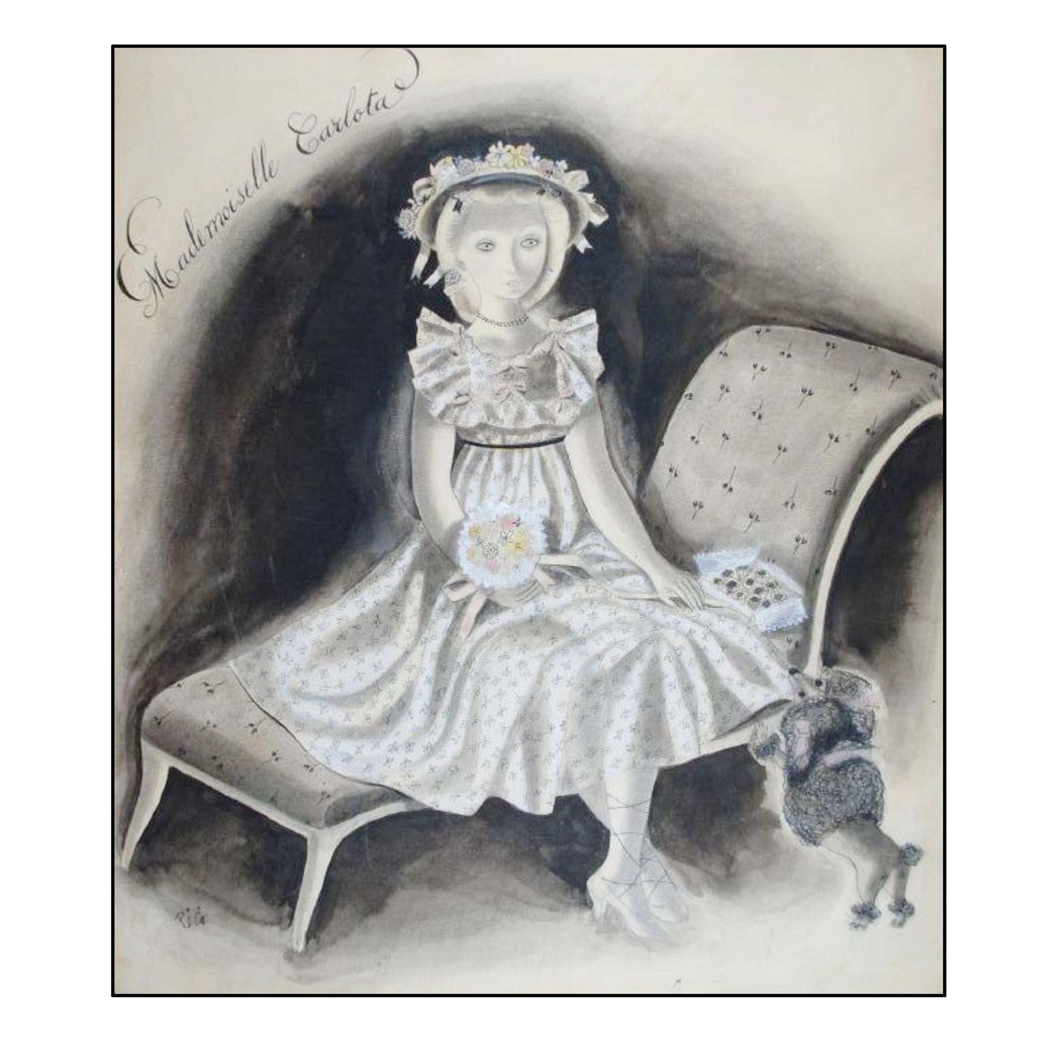 JOSÉ PICO - MADEMOISELLE CARLOTA (DIBUJO ORIGINAL) - 1939