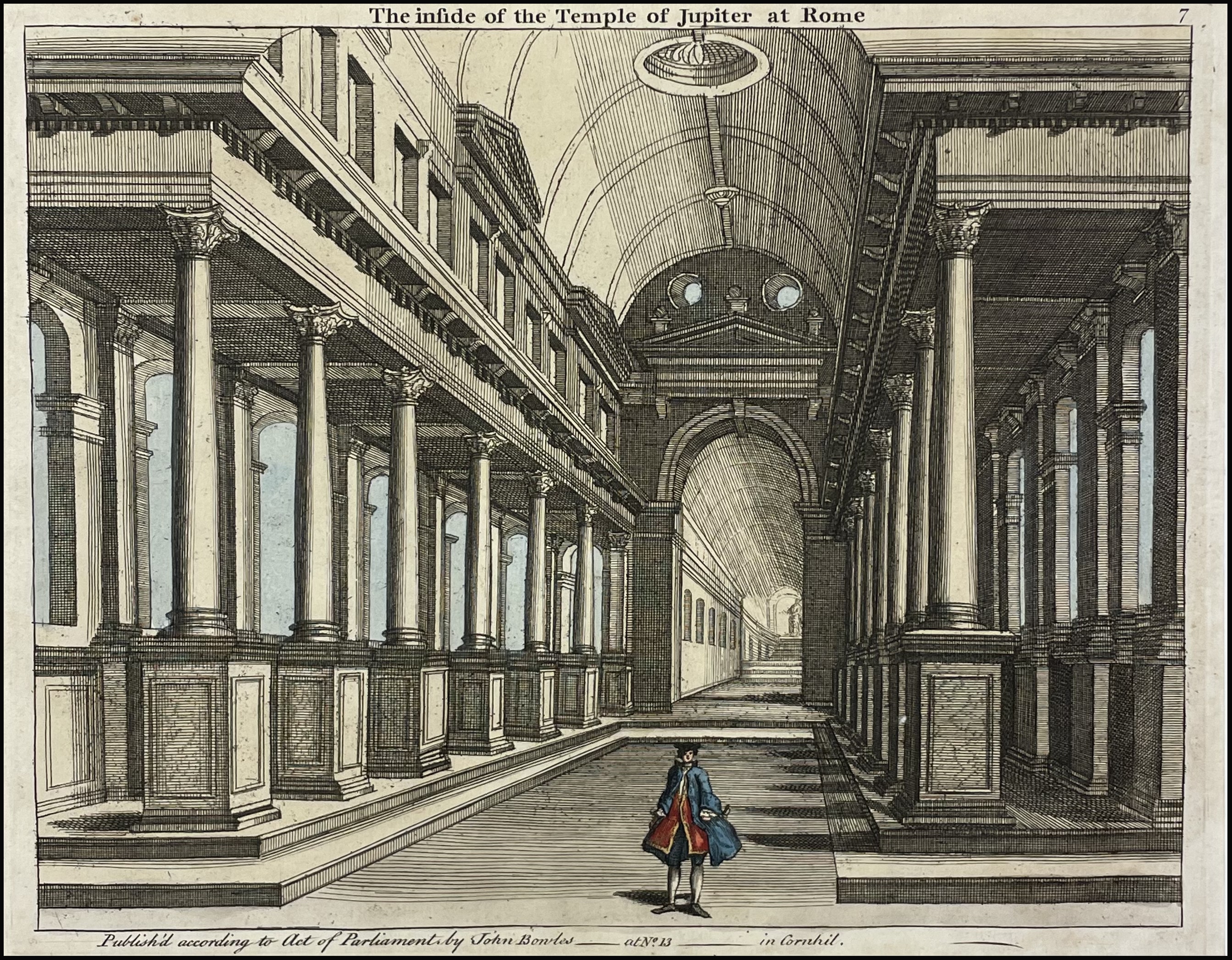 INTERIOR DEL TEMPLO DE JUPITER EN ROMA (C. 1750) / THE INSIDE OF THE TEMPLE OF JUPITER AT ROME.