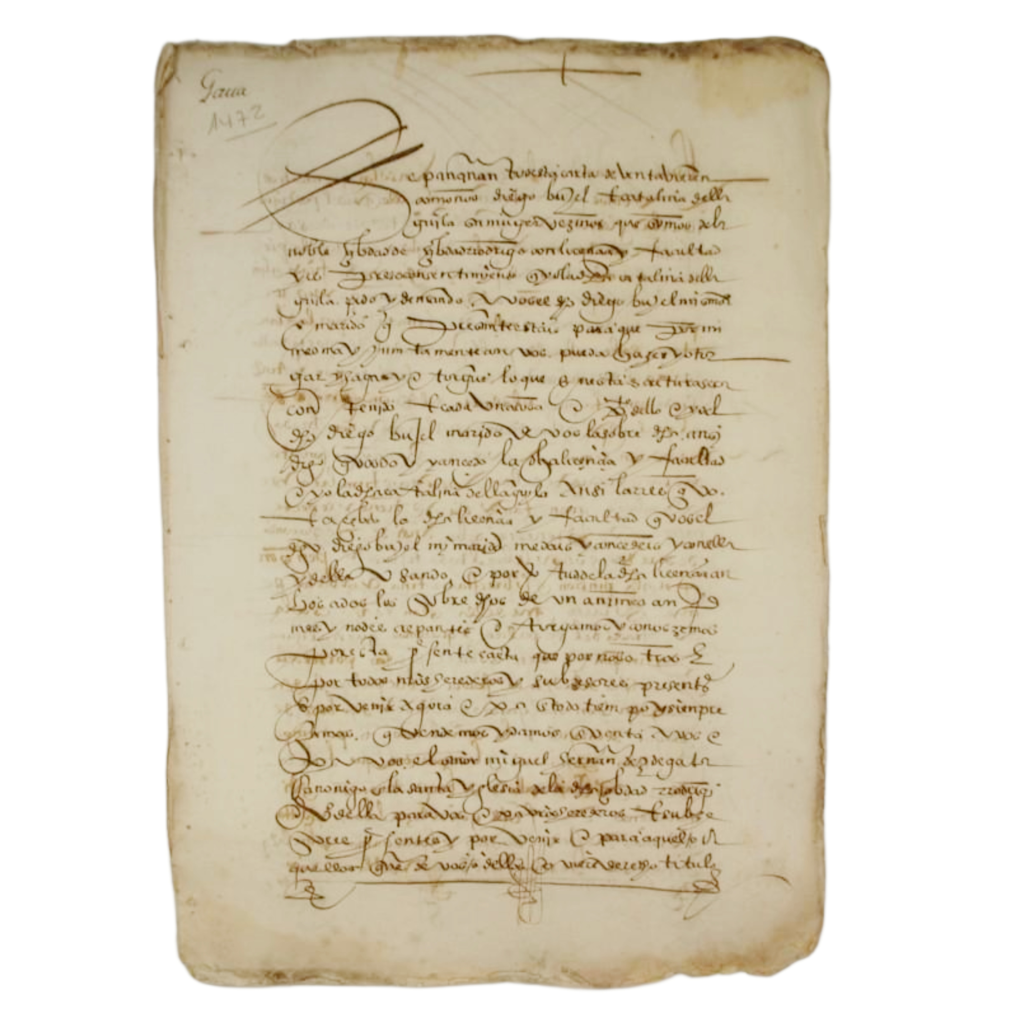 MANUSCRITO - VENTA DE UN SOLAR EN CIUDAD RODRIGO - 1559