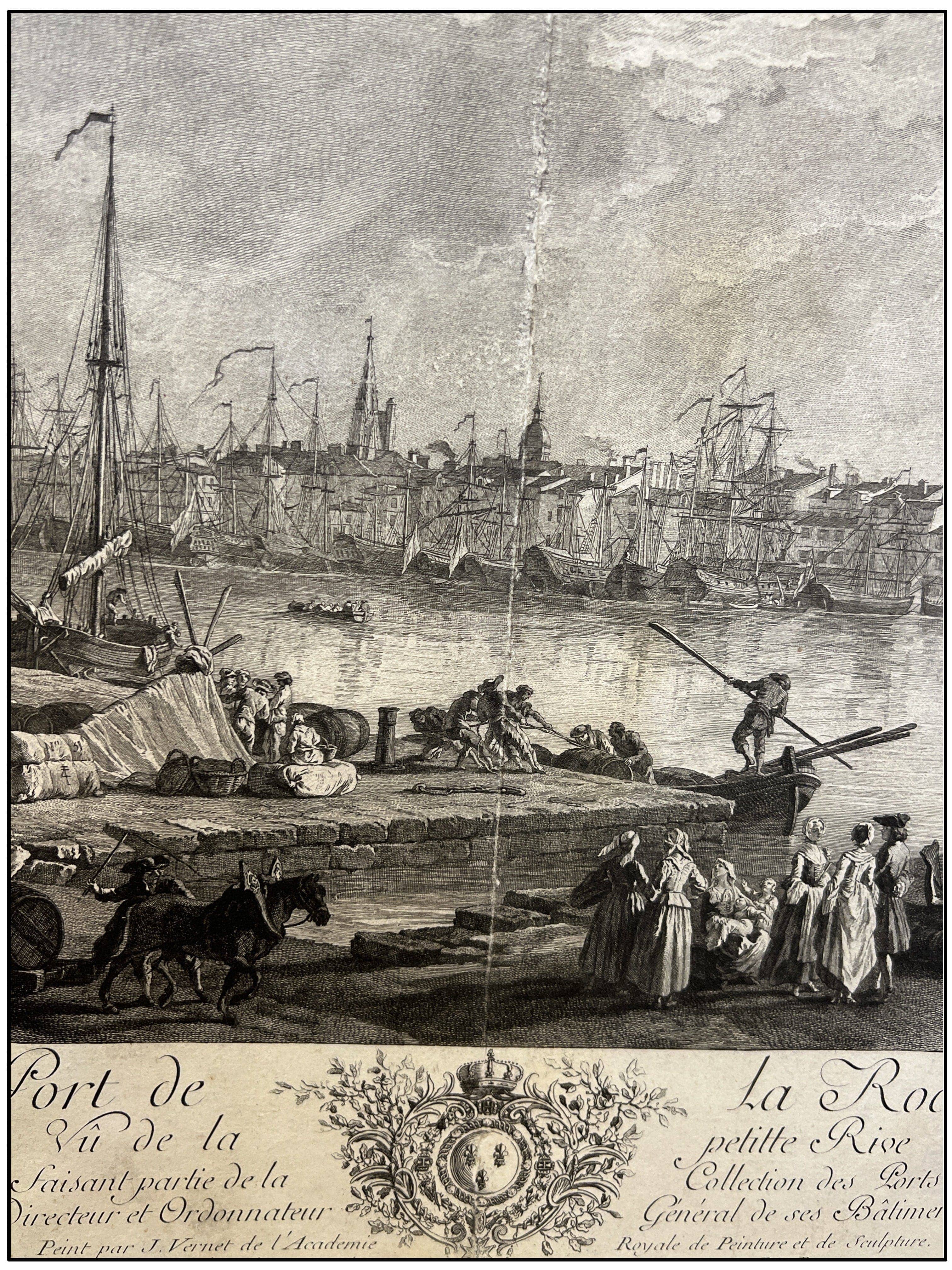 JOSEPH VERNET - LE PORT DE LA ROCHELLE VUE DE LA PETITE RIVE - 1767