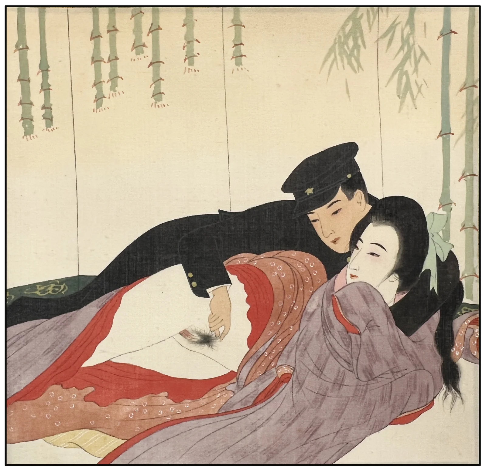 ANONIMO - ARTE SHUNGA EN FORMATO SCROLL - C. 1920