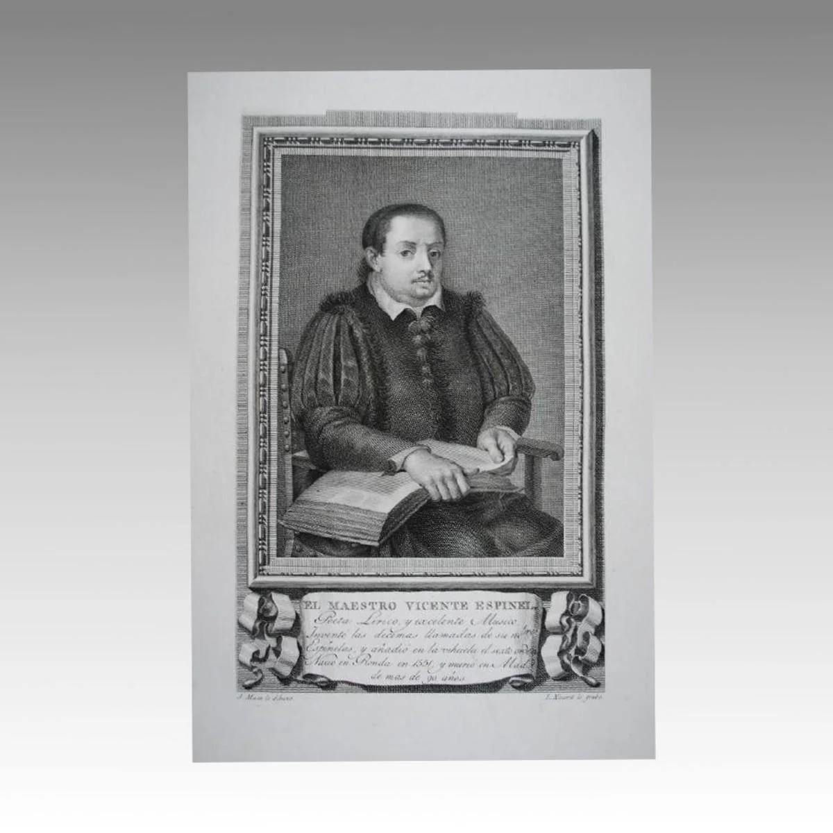 EL MAESTRO VICENTE ESPINEL, POETA LÍRICO Y EXCELENTE MÚSICO. INVENTÓ LAS DÉCIMAS LLAMADA DE SU NOMBRE ESPINELAS.