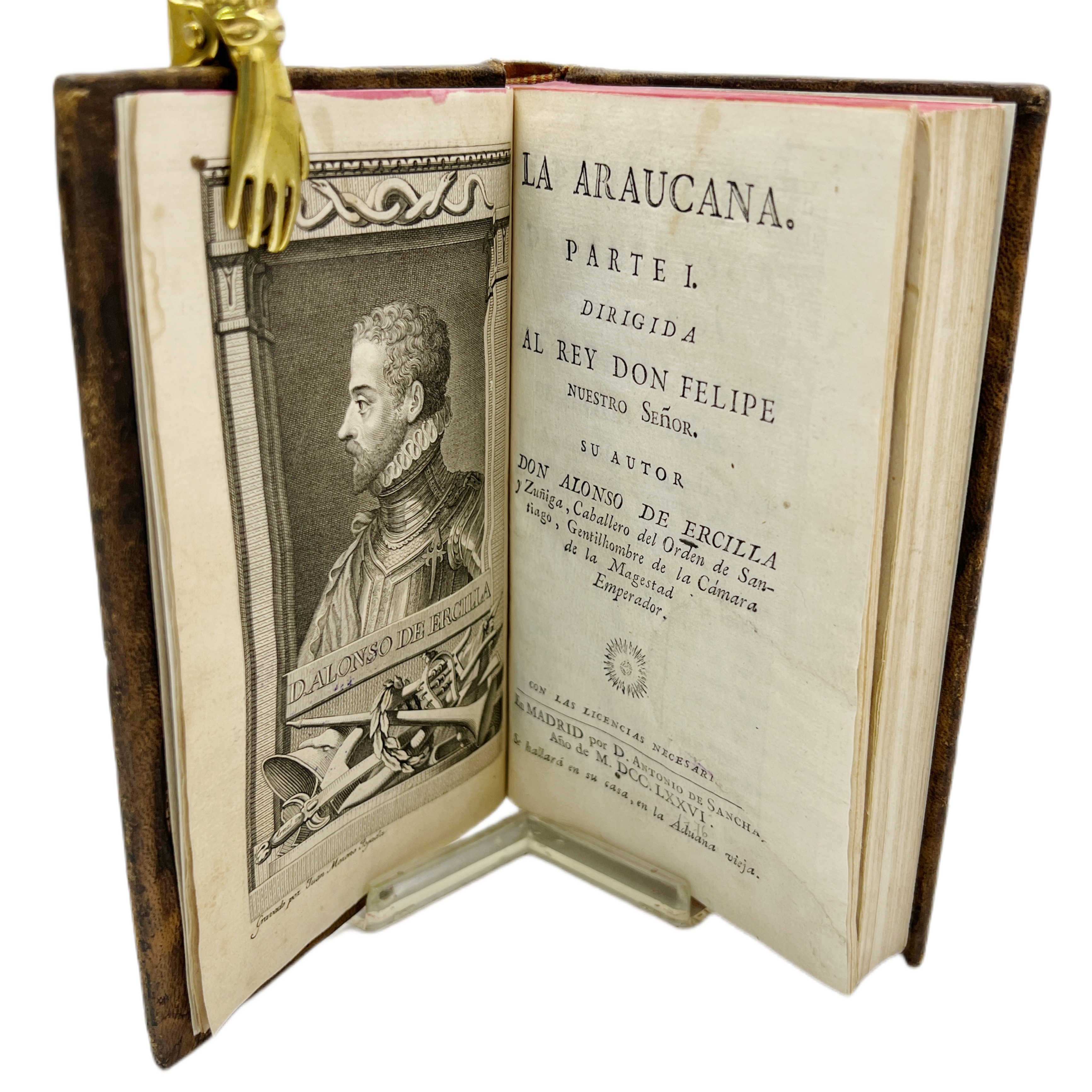 ALONSO DE ERCILLA - LA ARAUCANA - SANCHA, 1776