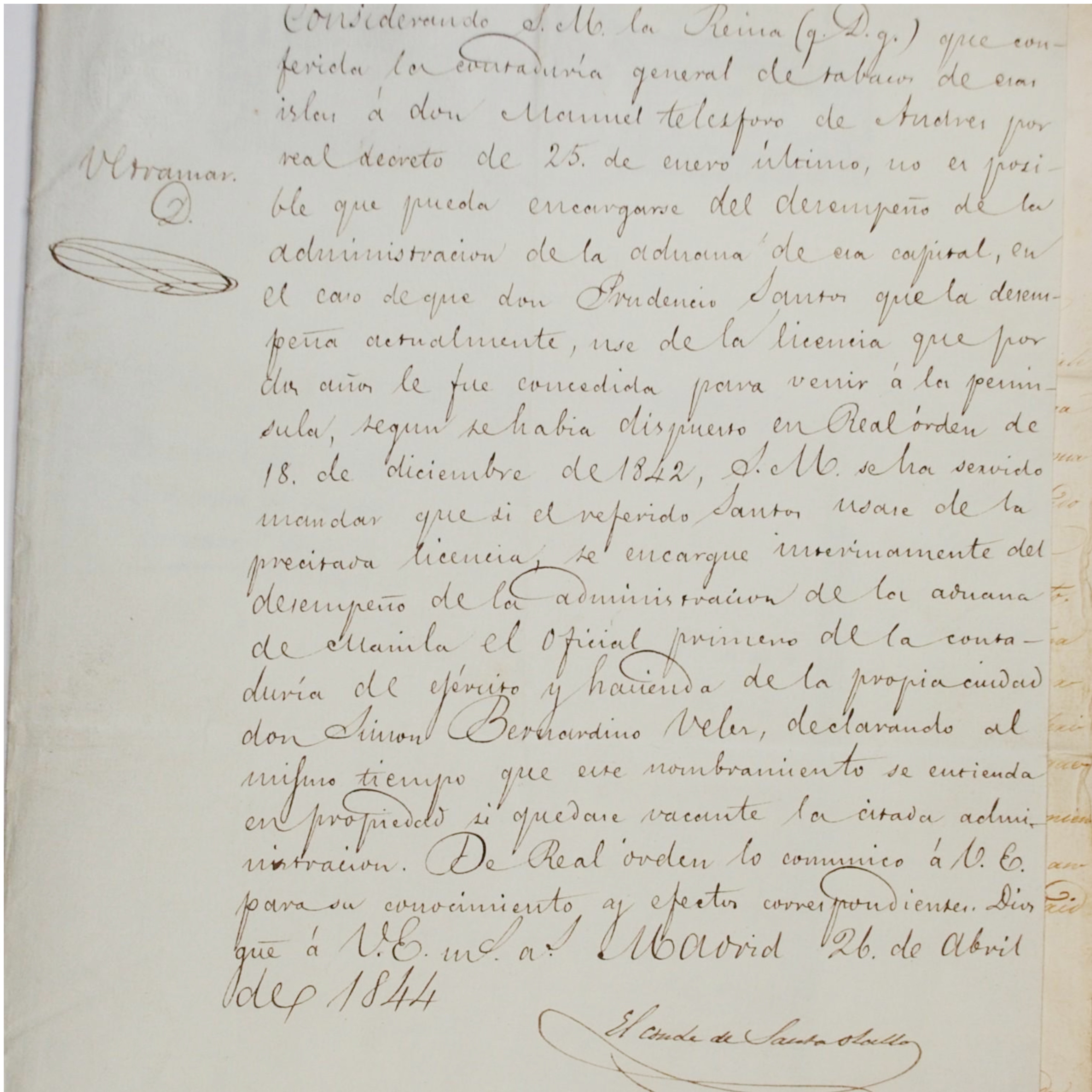 DOCUMENTOS OFICIALES DE ULTRAMAR (FILIPINAS) - S. XIX