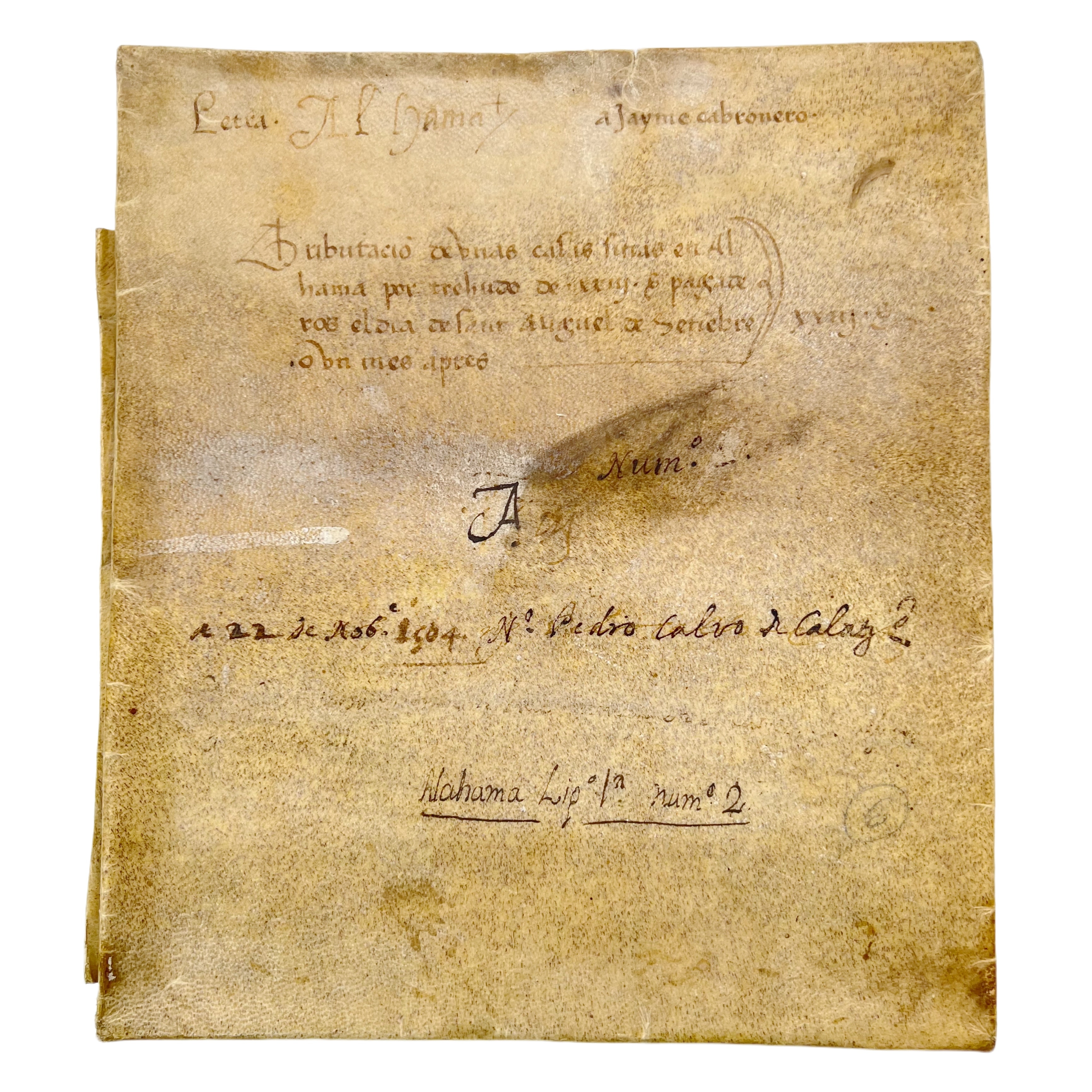 TRIBUTACIÓN REALIZADA AL MONASTERIO DE PIEDRA - 1504