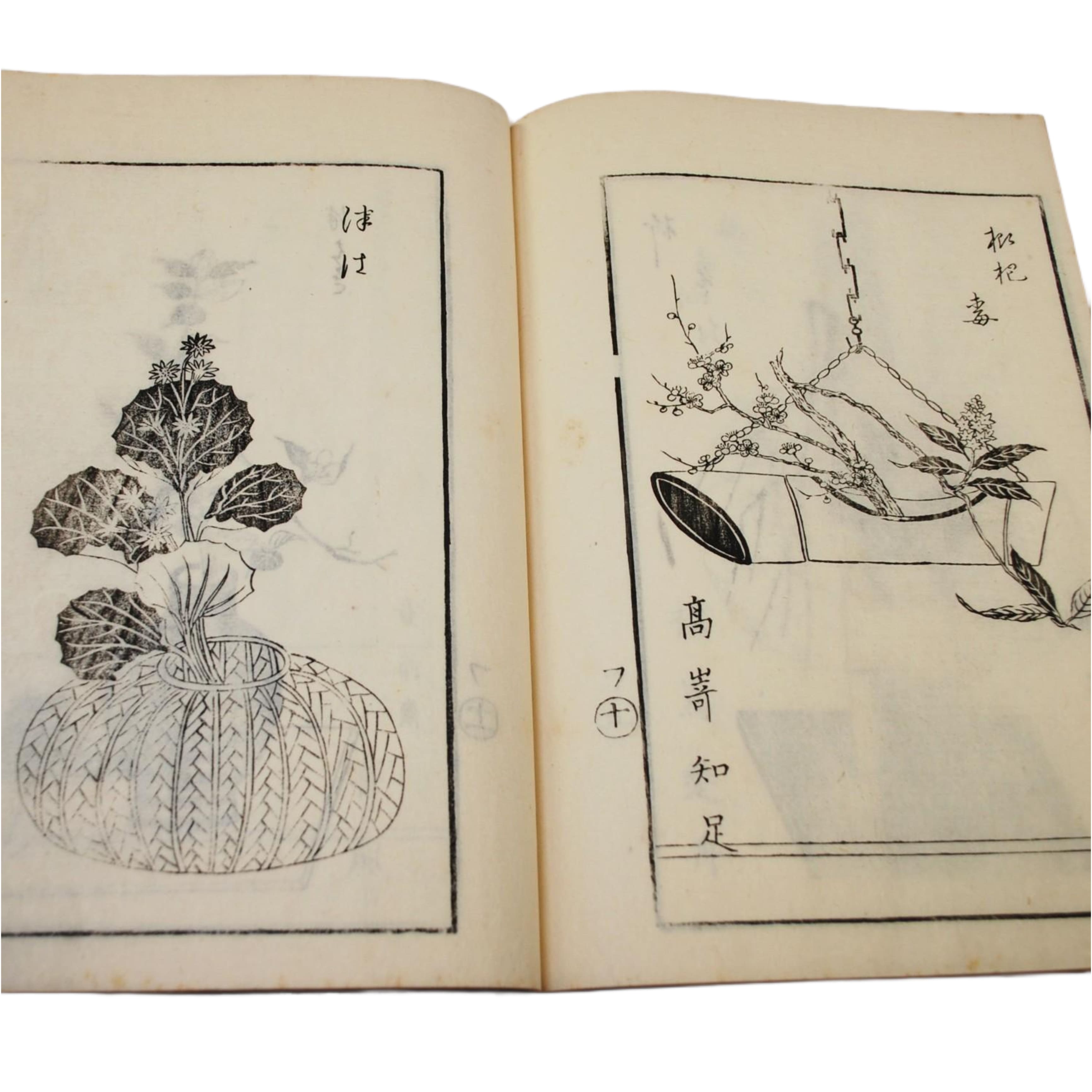 KORYU-IKEBANA - KORYU IKEBANA SHIKI HYAKU HEIZU (100 MODELOS DE PLANTAS CON ESTILO KORYU-IKEBANA DE LAS CUATRO ESTACIONES) - 1870