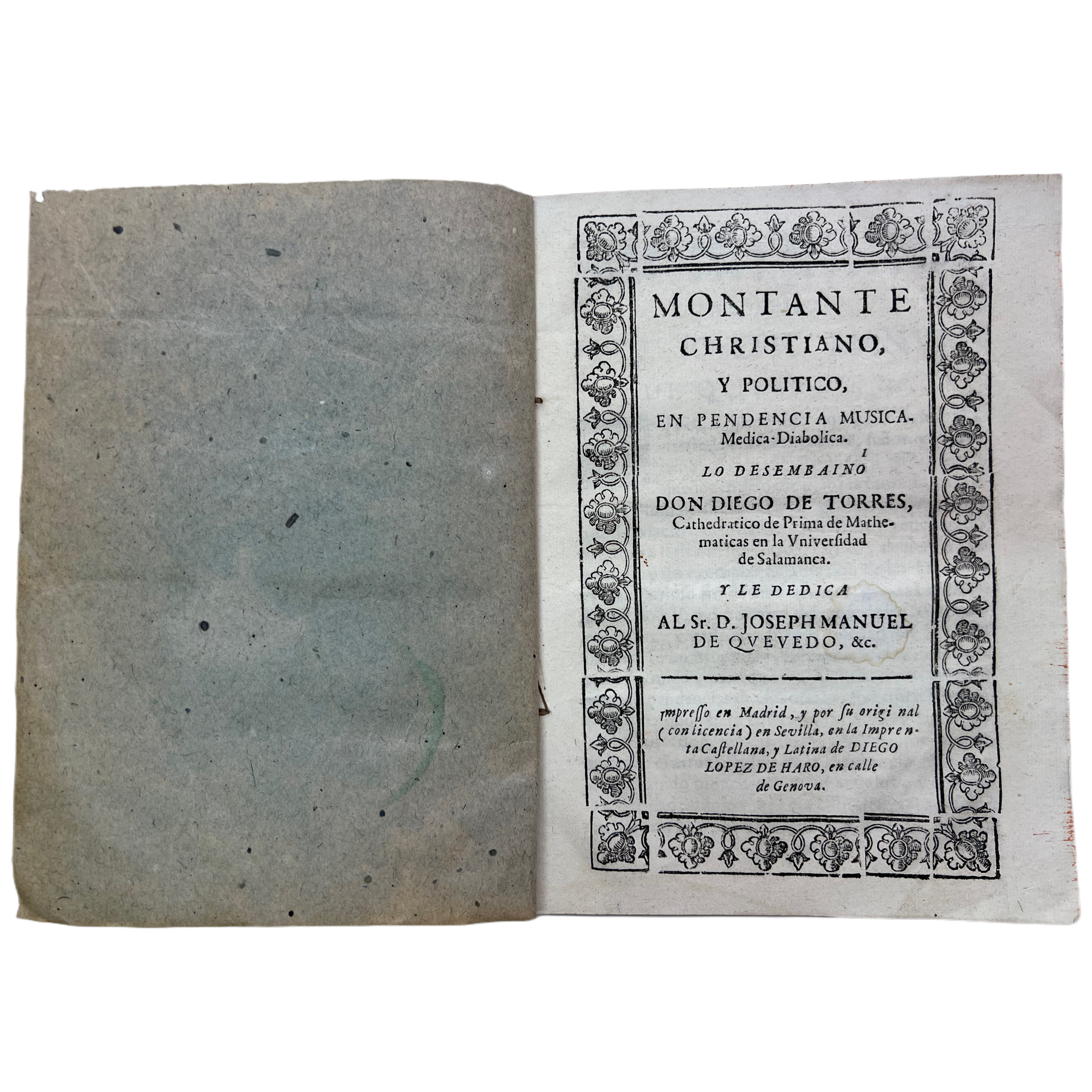 DIEGO DE TORRES VILLARROEL - MONTANTE CHRISTIANO - S. XVIII