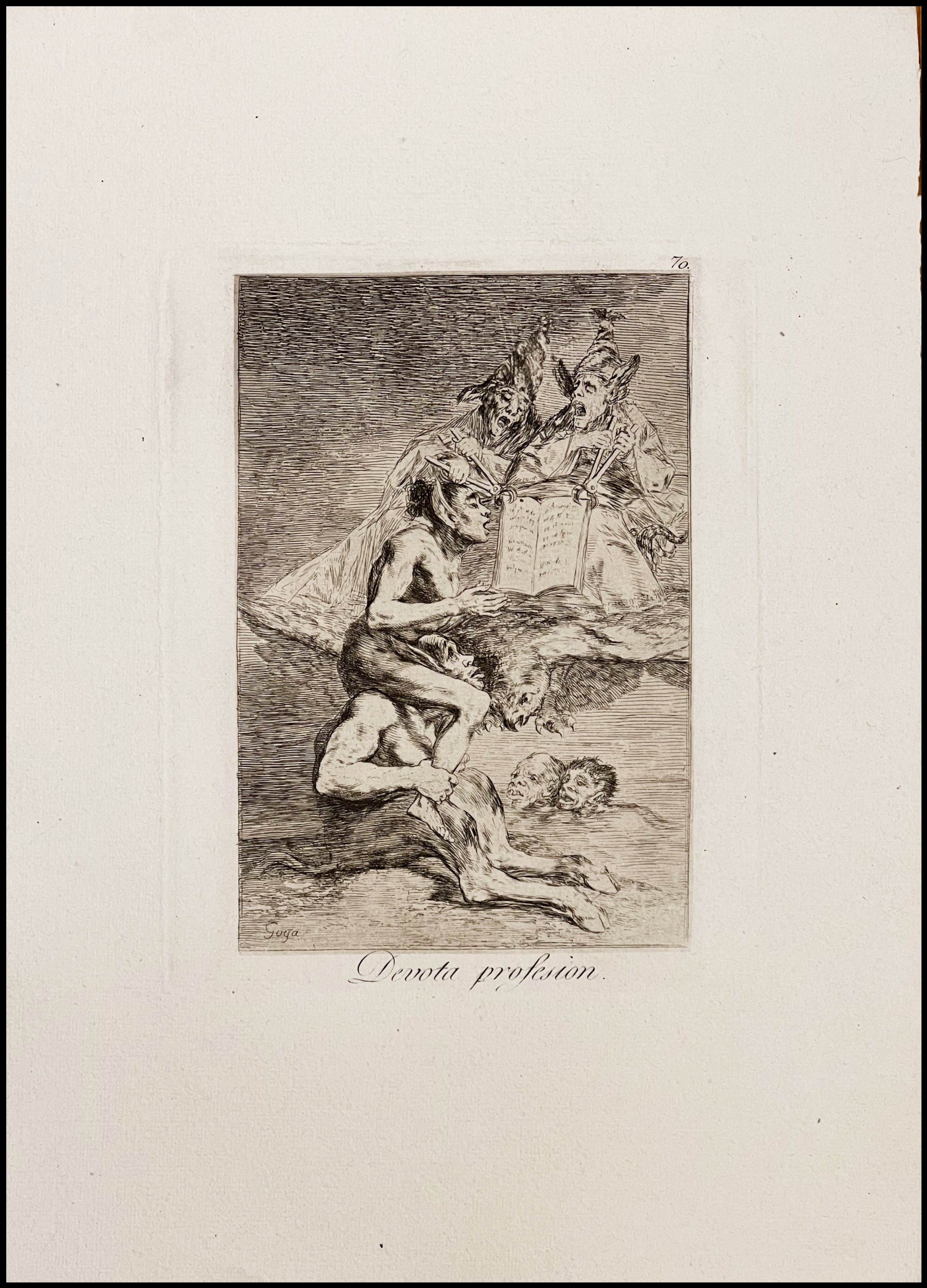 FRANCISCO DE GOYA - DEVOTA PROFESION - (LOS CAPRICHOS, Nº 70) - 1918