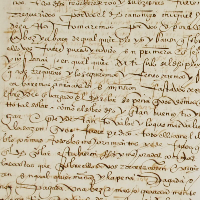 MANUSCRITO - VENTA DE UN SOLAR EN CIUDAD RODRIGO - 1559