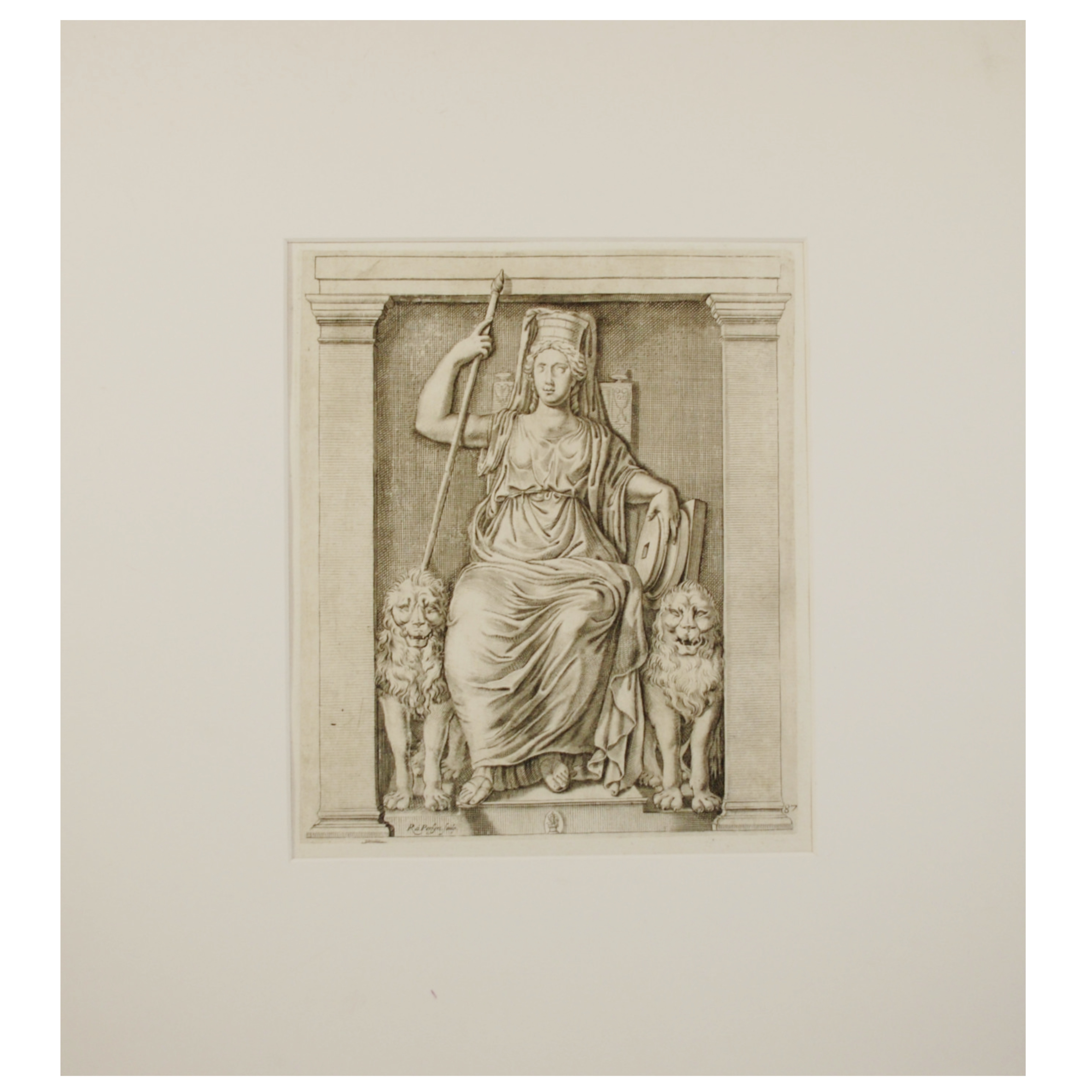 CIBELES. 1650 / DIOSA CIBELES /R. Á PERSYN SCULP.- EN GALLERIA GIUSTINIANA DEL MARCHESE VINCENZO GIUSTINIANI