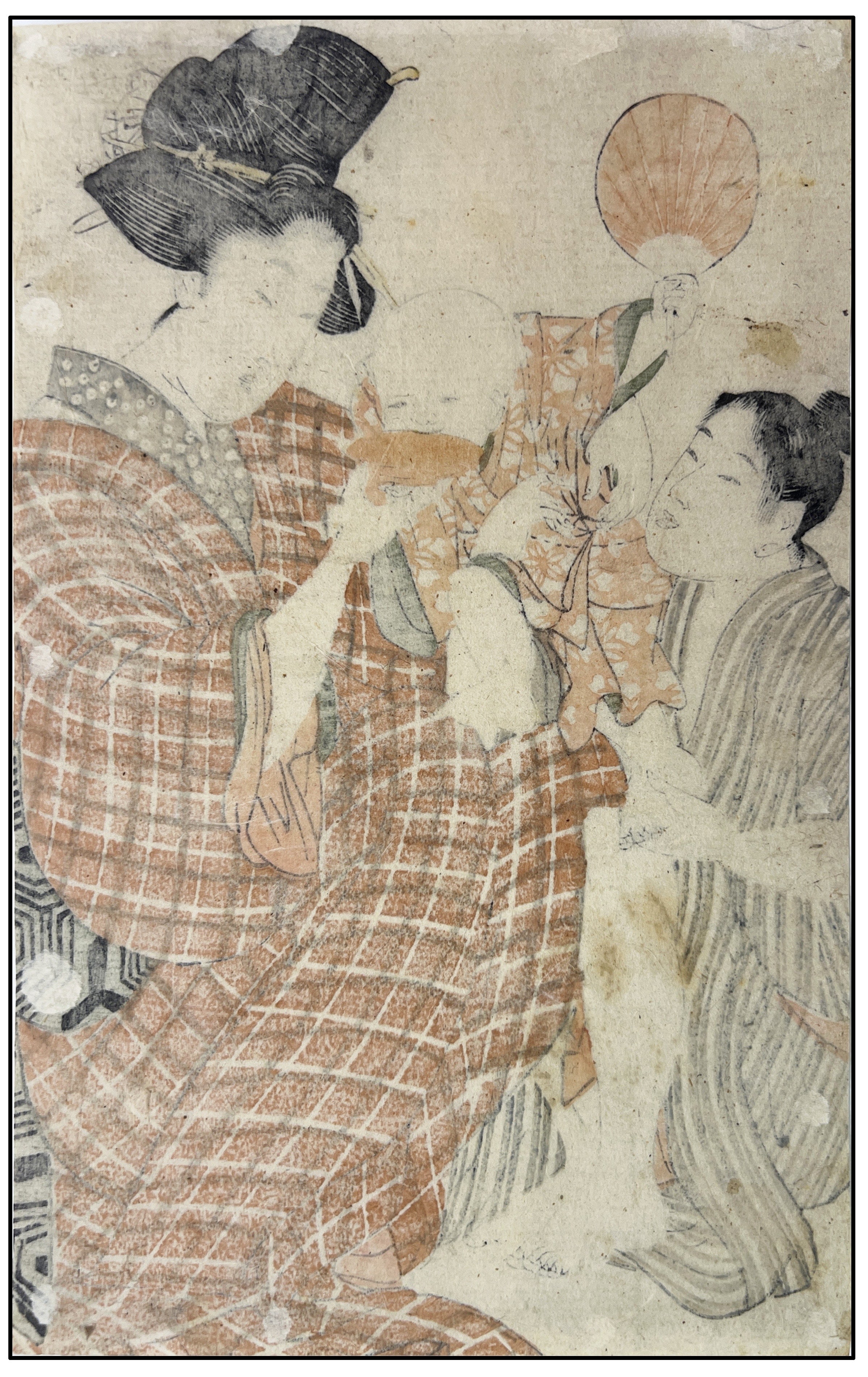 KITAGAWA UTAMARO - CORTESANA ALIMENTANDO A SU HIJO - C. 1794