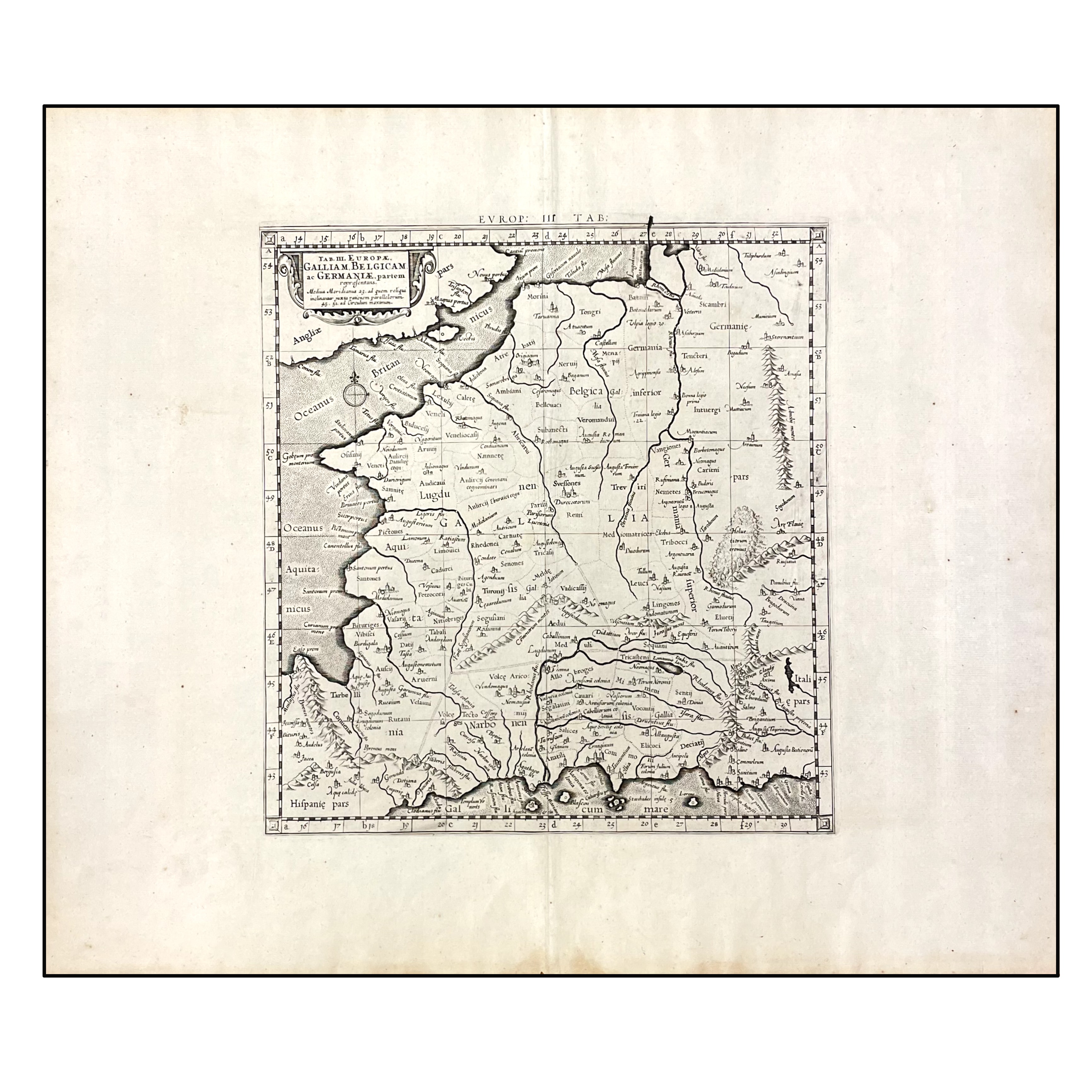 EUROPAE GALLIAM BELGICAM, AC GERMANIAE, PARTEM REPRESENTANS.