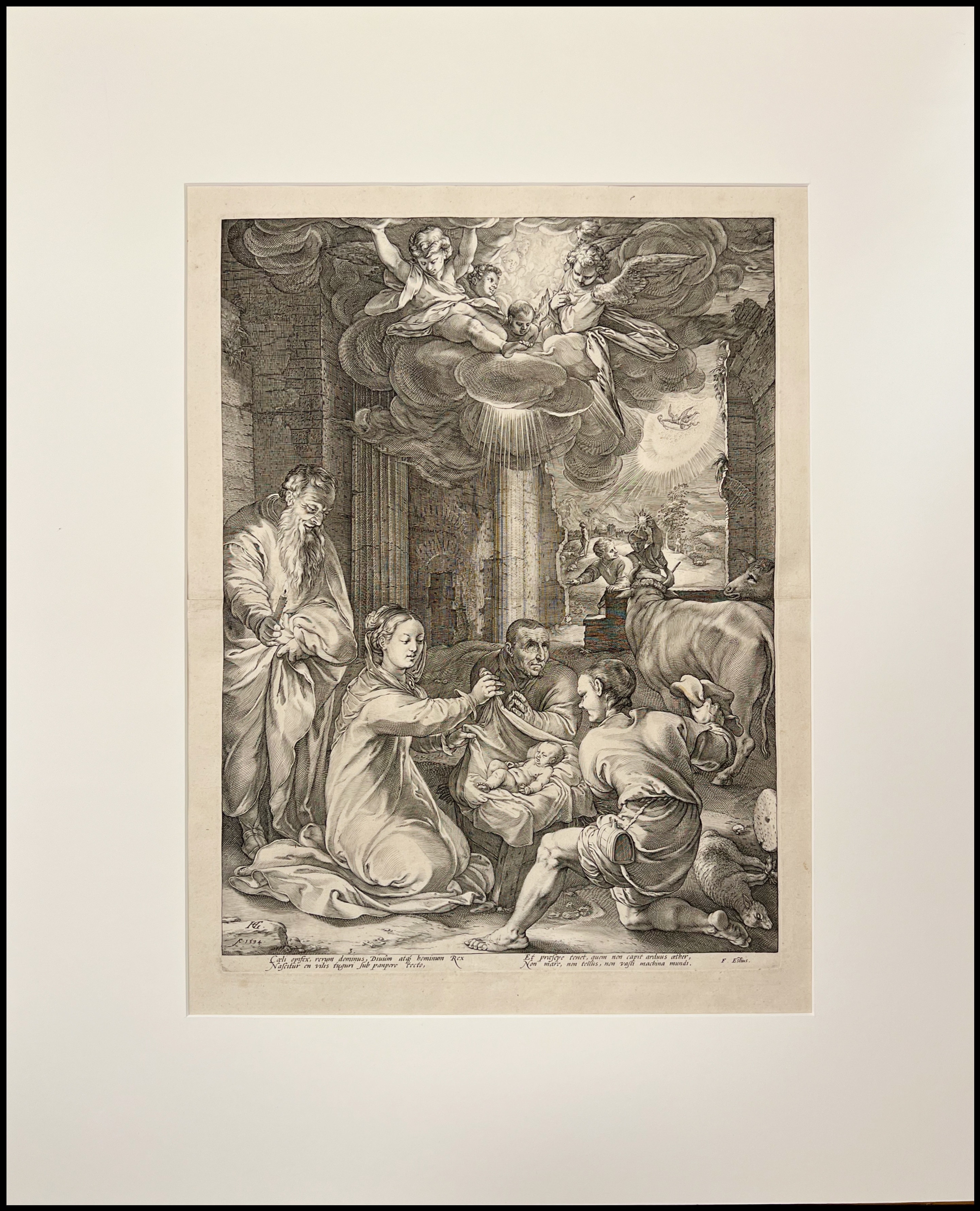 GOLTZIUS - ADORACION DE PASTORES (SERIE VIDA DE LA VIRGEN) - 1594