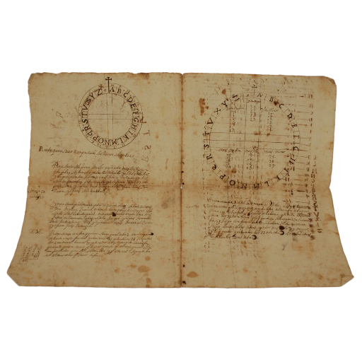 ANÓNIMO - RUEDAS PITAGÓRICAS ADIVINATORIAS - S. XVII