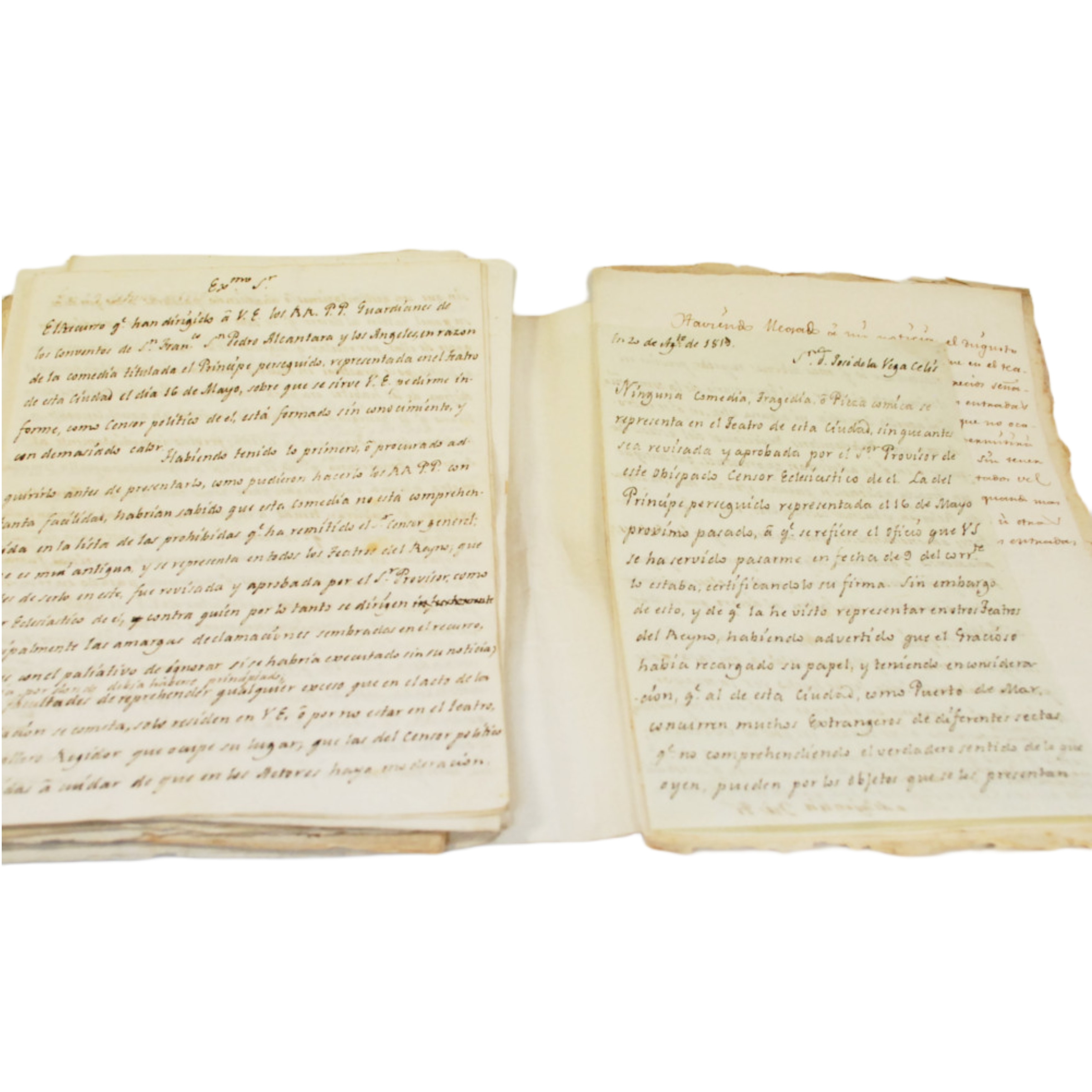 MANUSCRITO - REGLAMENTOS DE TEATROS (MALAGA) - S. XIX