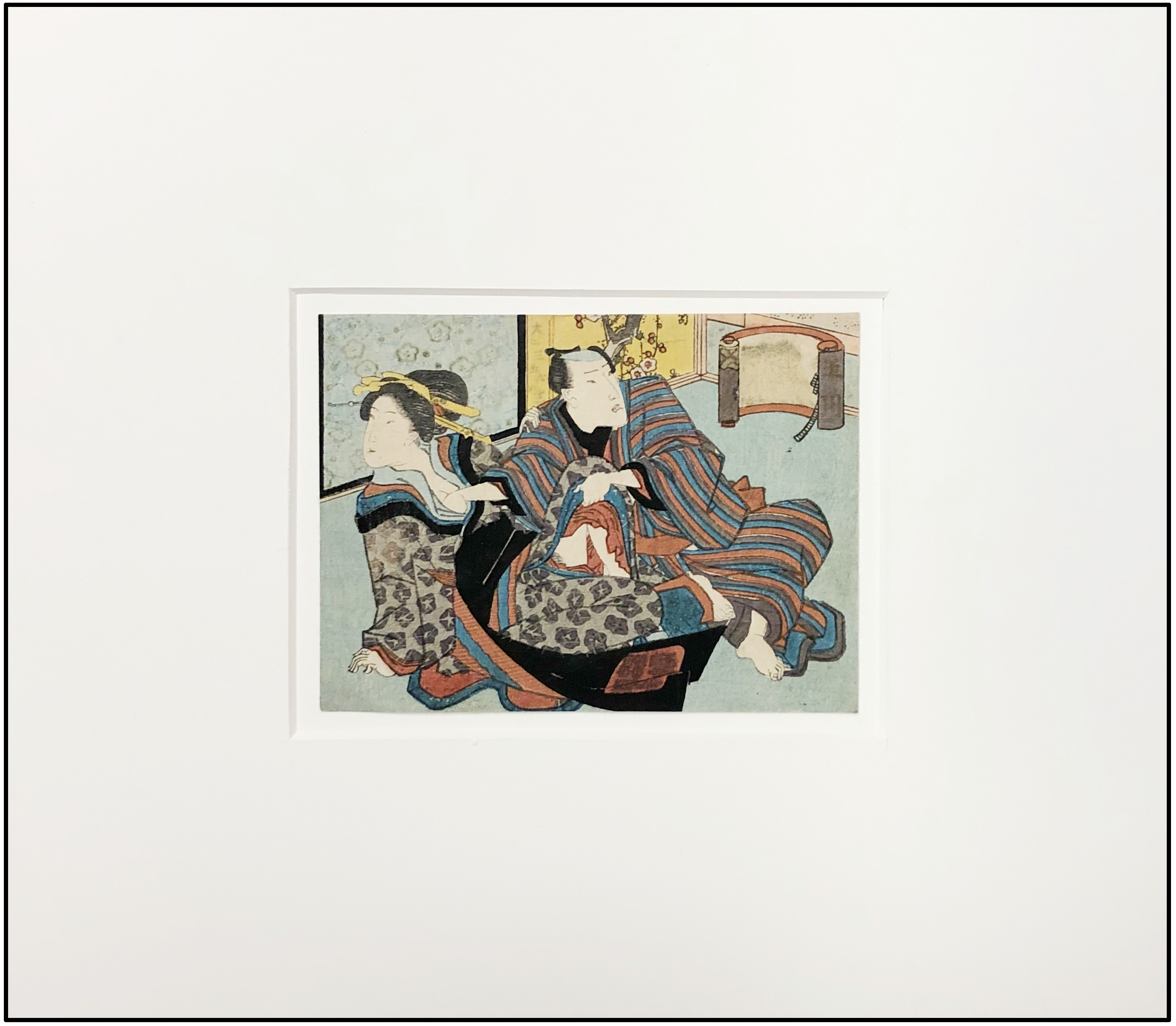 ESCUELA DE UTAGAWA - ESCENA ERÓTICA (SHUNGA) - C. 1820