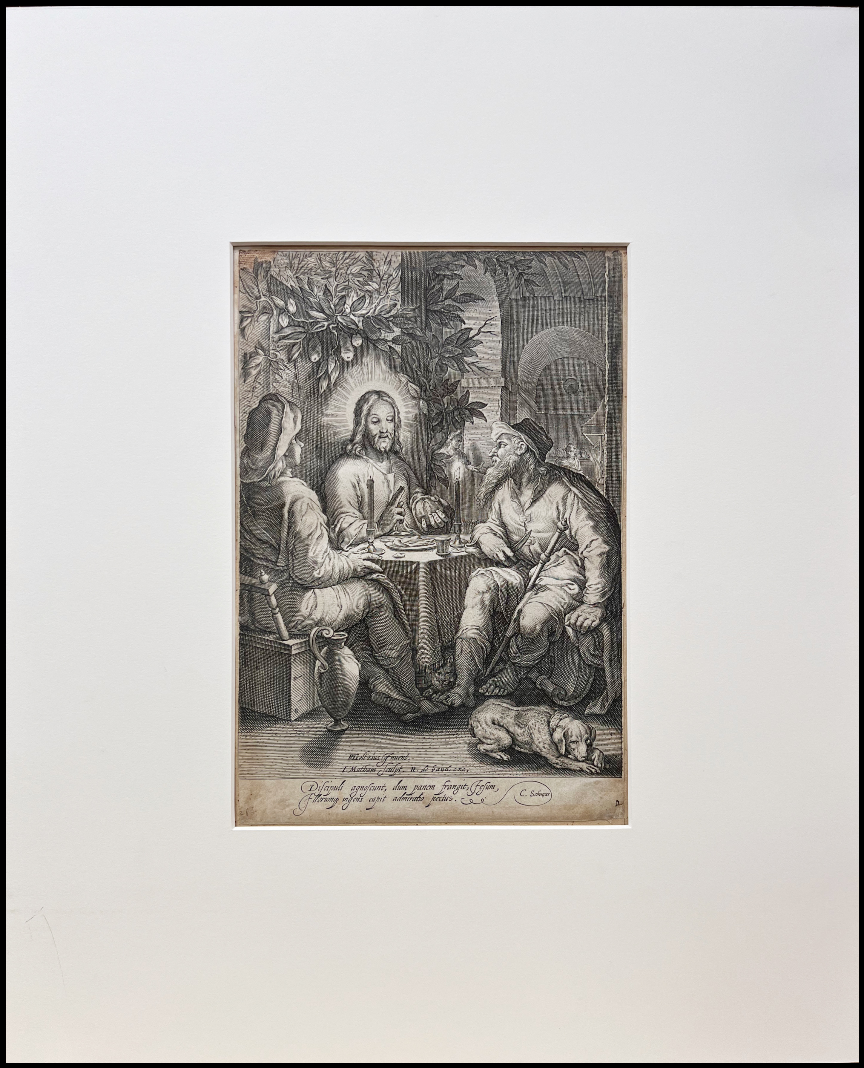 GOLTZIUS - REVELACIÓN DE CRISTO A DOS DE SUS DISCIPULOS EN EMAÚS - 1600