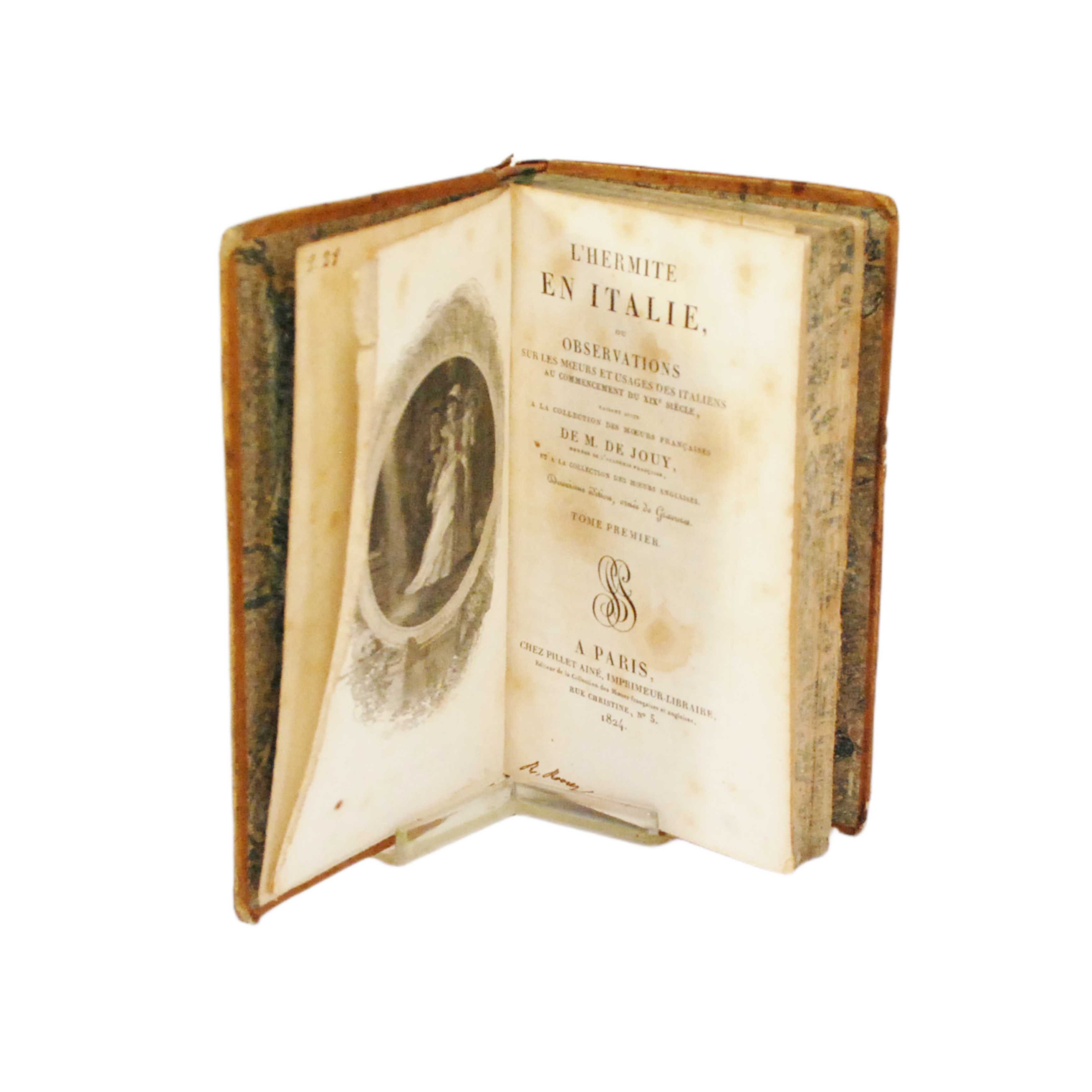 ÉTIENNE DE JOUY - L'HERMITE EN ITALIE (4 VOLS) - 1824 (1ª EDICIÓN)