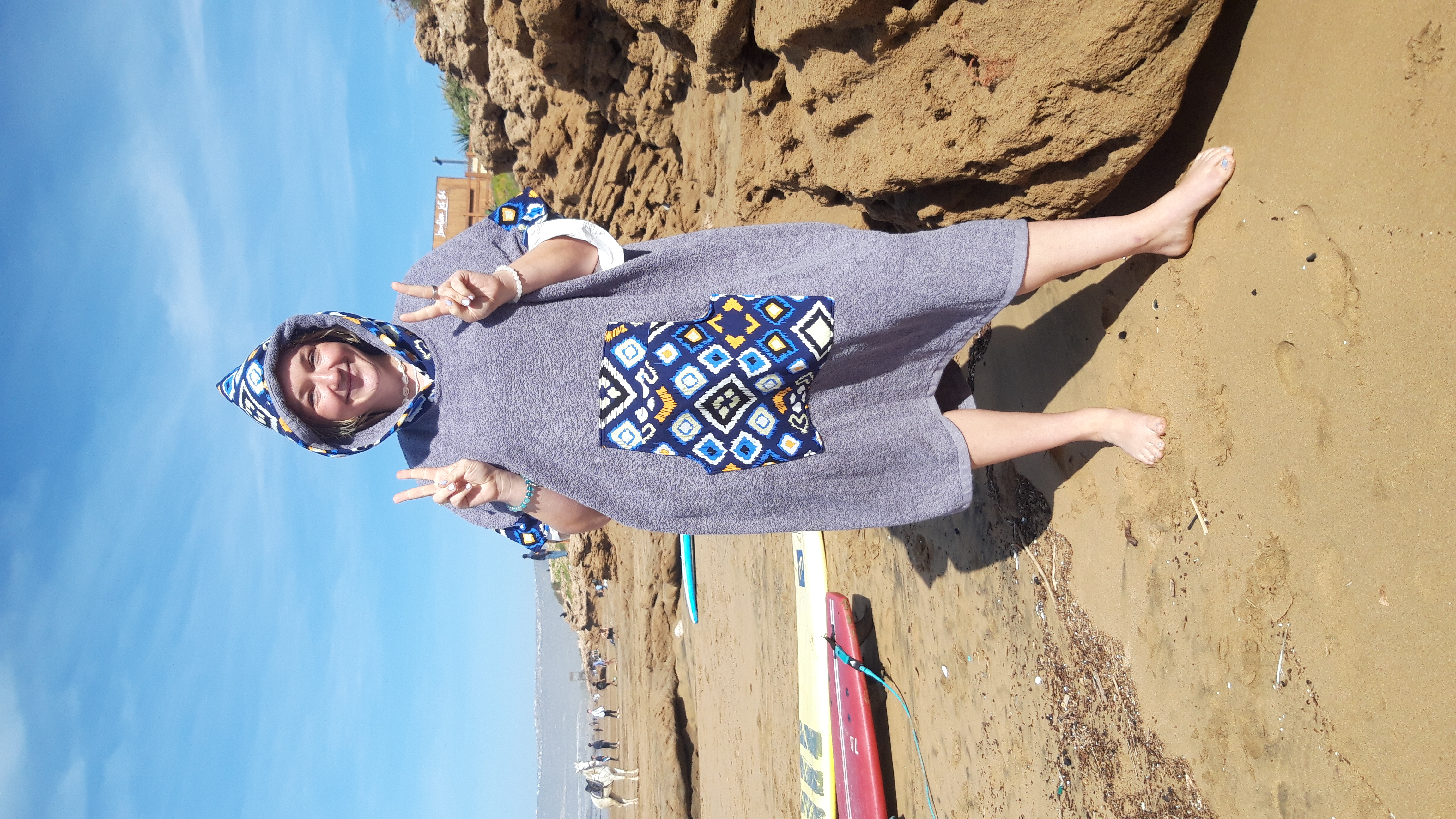 Towel poncho handmade