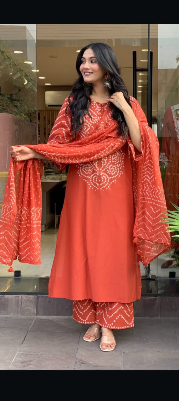Printed  Ethnic cotton Suit 