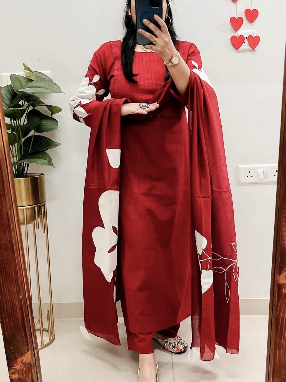  Cotton Kurti pant  Dupatta set 