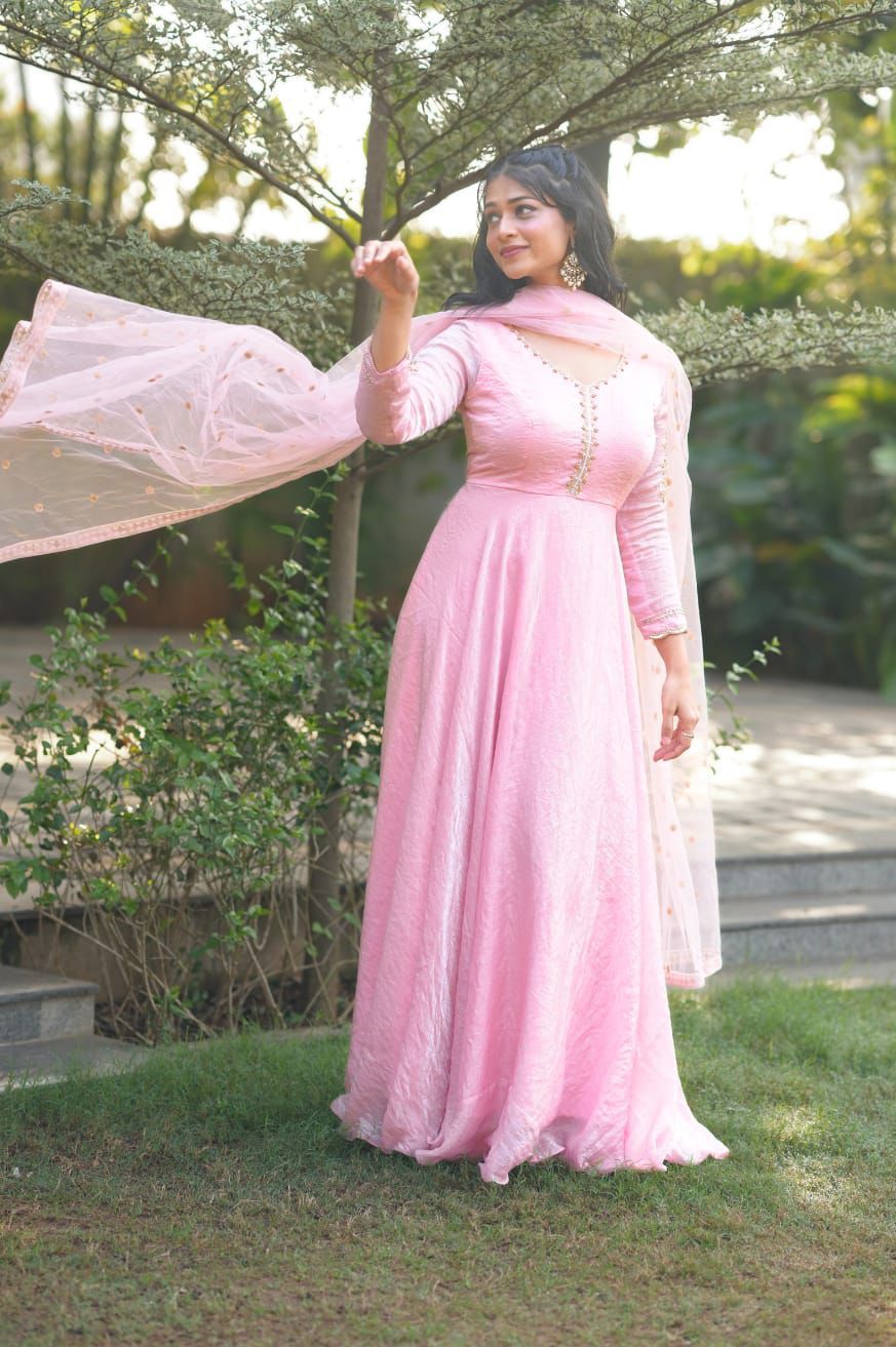 Elegant Pink Long Dress