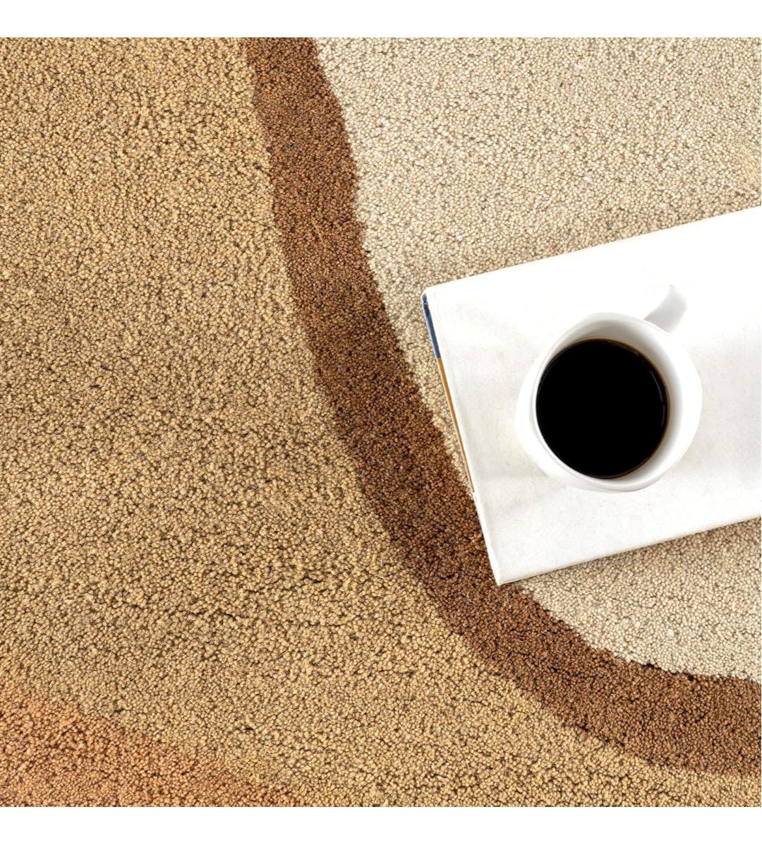 Hand-Tufted New Zealand Wool Carpet – Abstract Organic Design