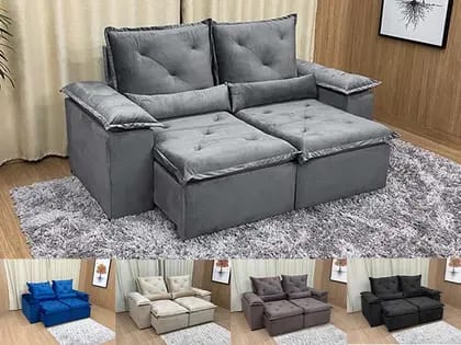 Sofá Retrátil Xangai 2 metros 