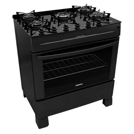 Fogão  Itatiaia 5 Bocas  Electra Glass Preto