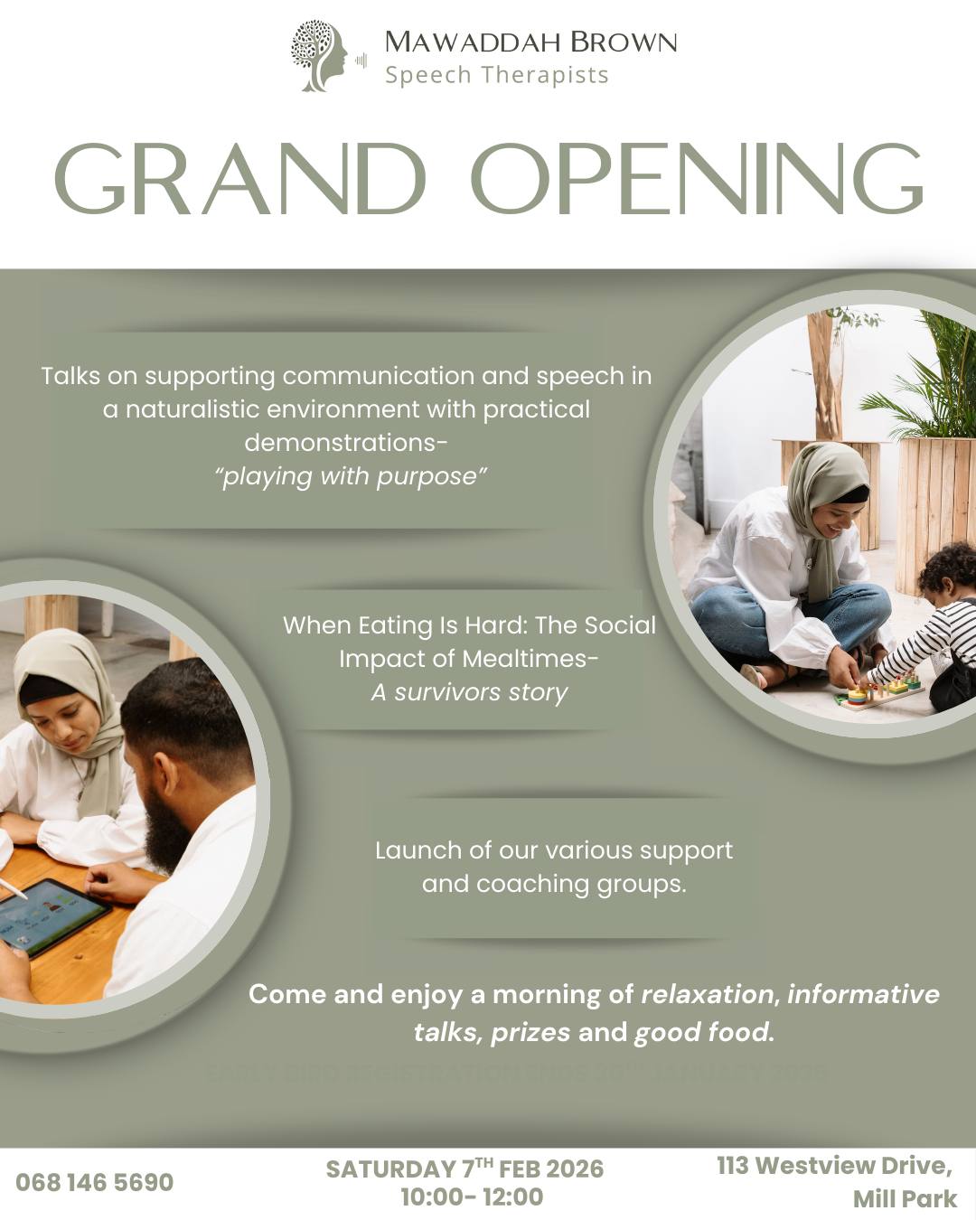 Speech Therapy Office Grand Opening Event and Workshop