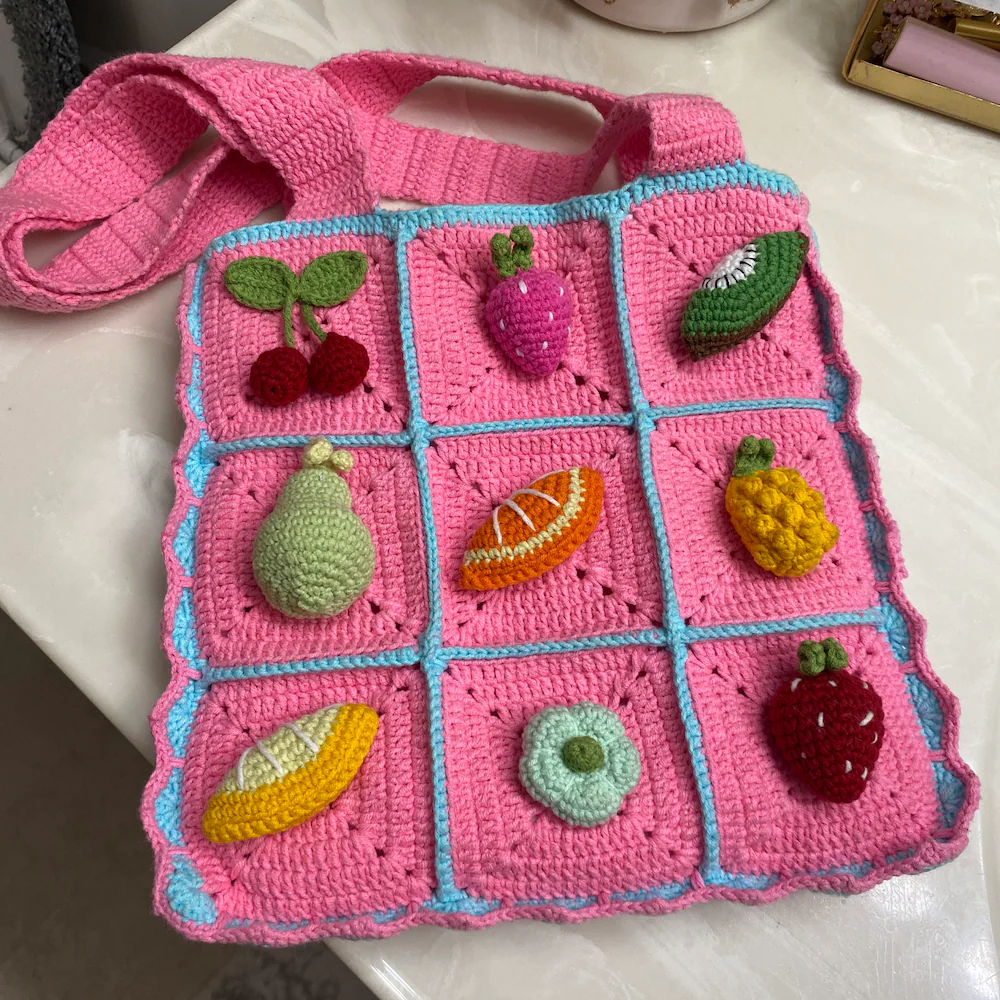 Handmade Fruit Crochet Shoulder Bag