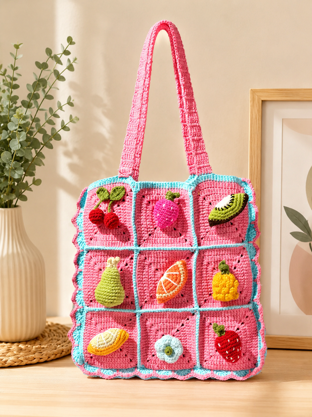 Handmade Fruit Crochet Shoulder Bag