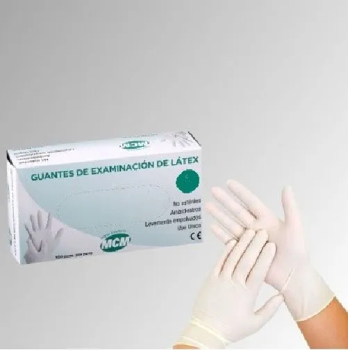 Guantes Descartables de Látex Blanco (Uso General)