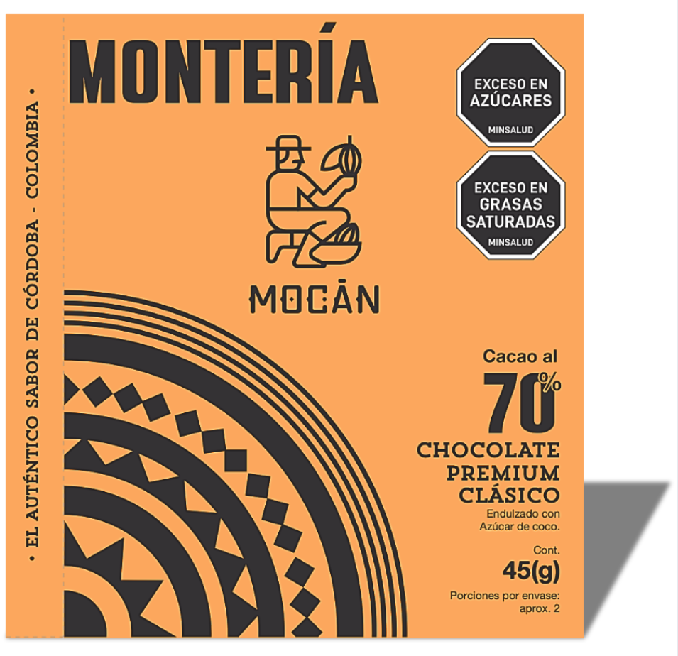MONTERIA - Barra de chocolate al 70% de Cacao