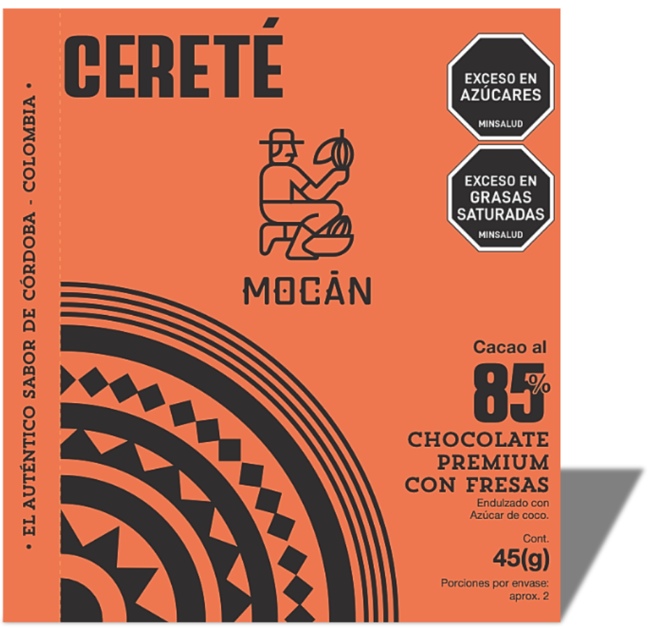 CERETE - Barra de chocolate al 85% con Fresas 