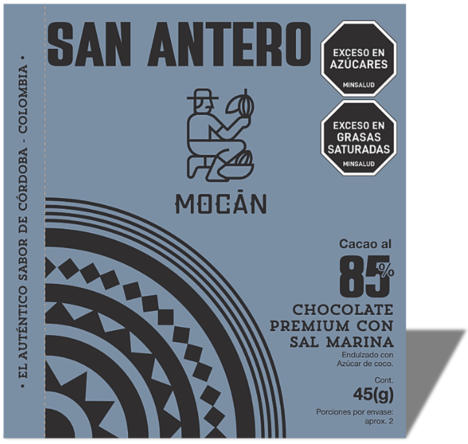 SAN ANTERO - Barra de chocolate al 85% con Sal Marina