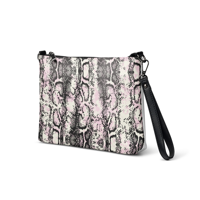 Pink snake skin bag